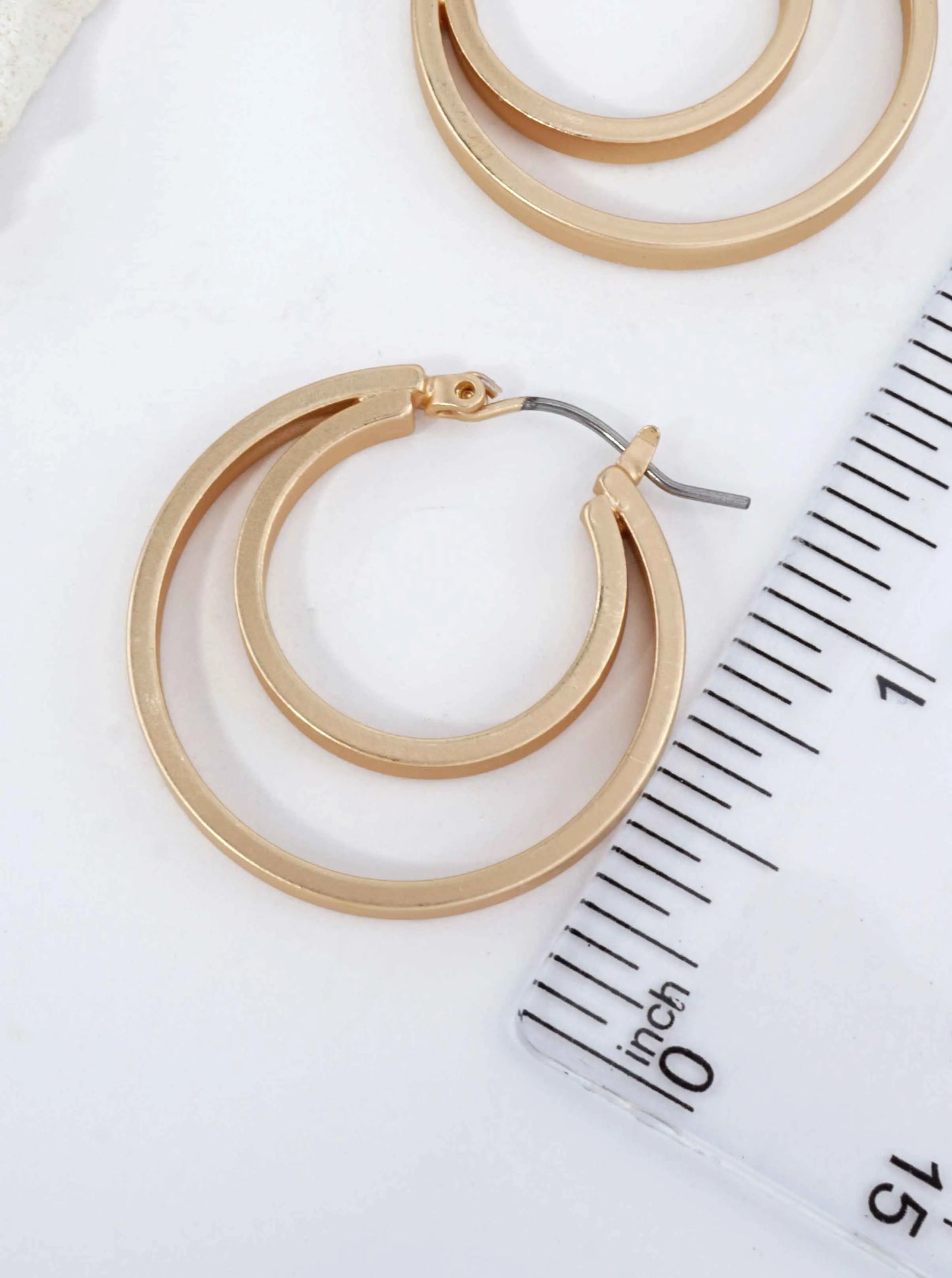 Double Hoop Matte Earrings