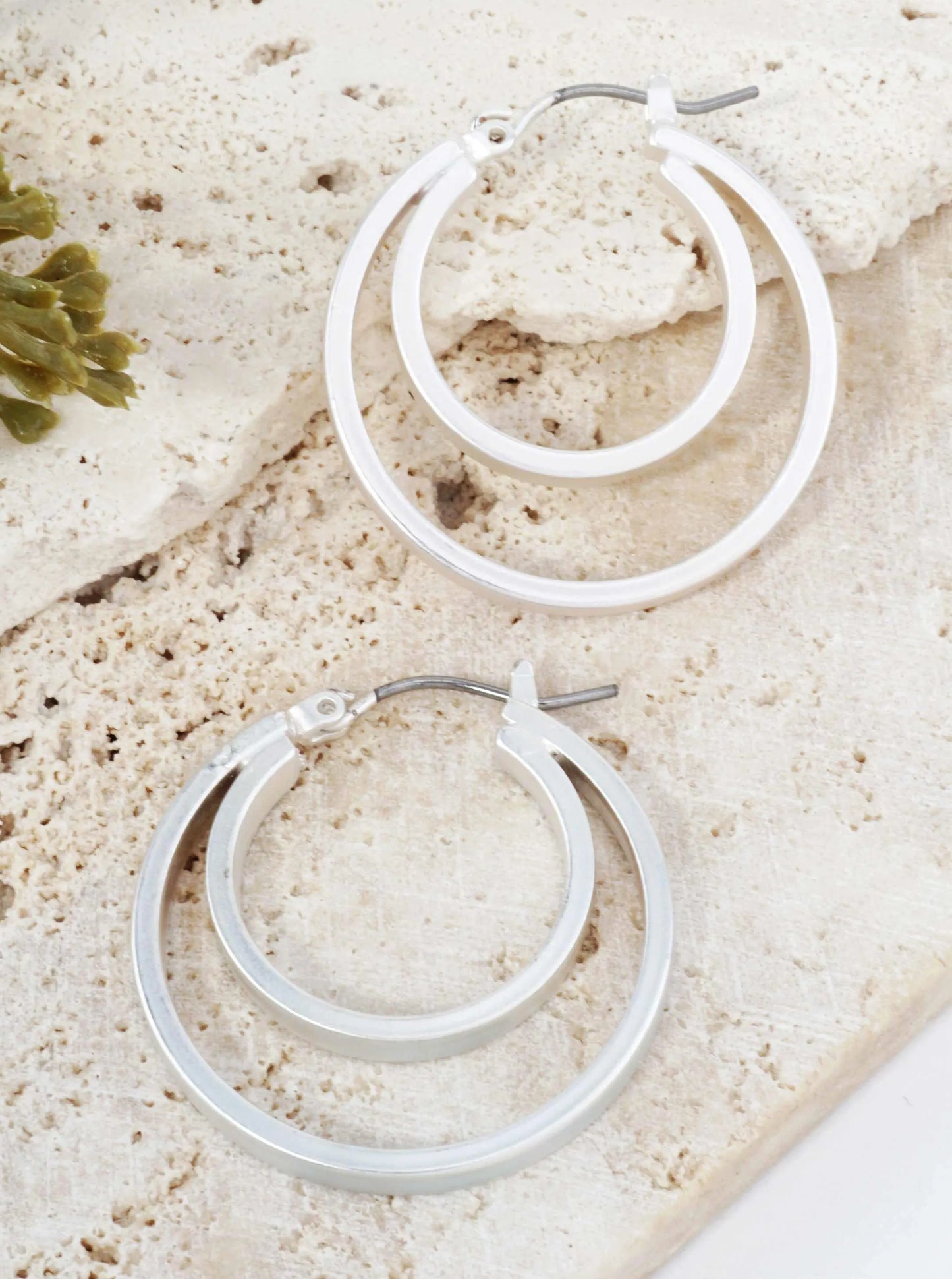 Double Hoop Matte Earrings
