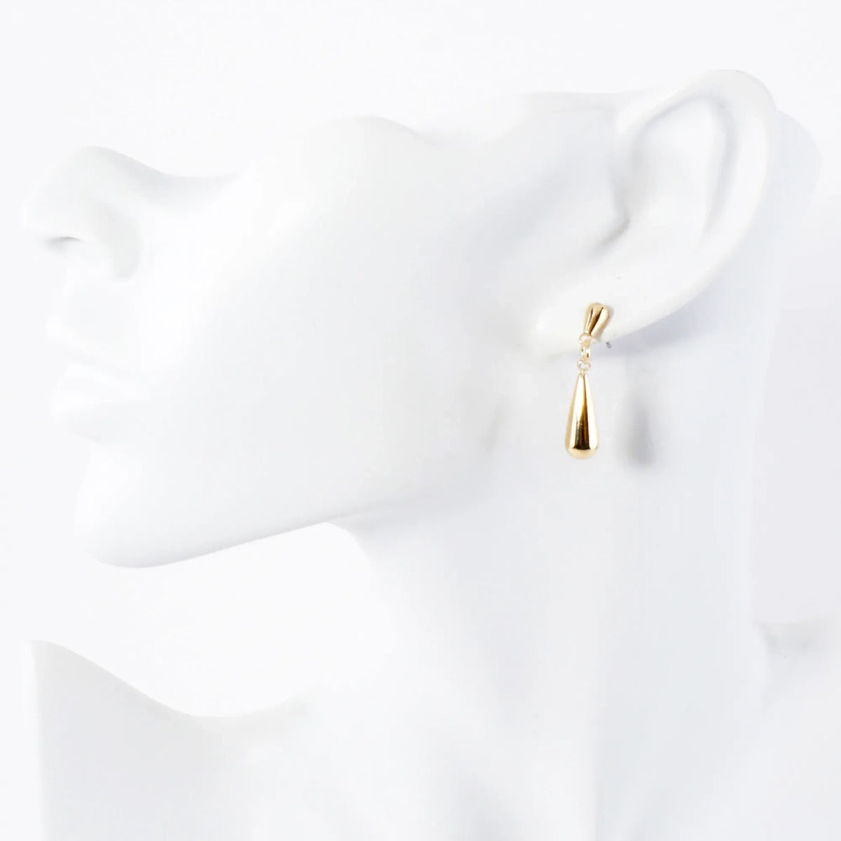 Double Puffy Teardrop 14K-Gold-Dipped Dangle Earrings