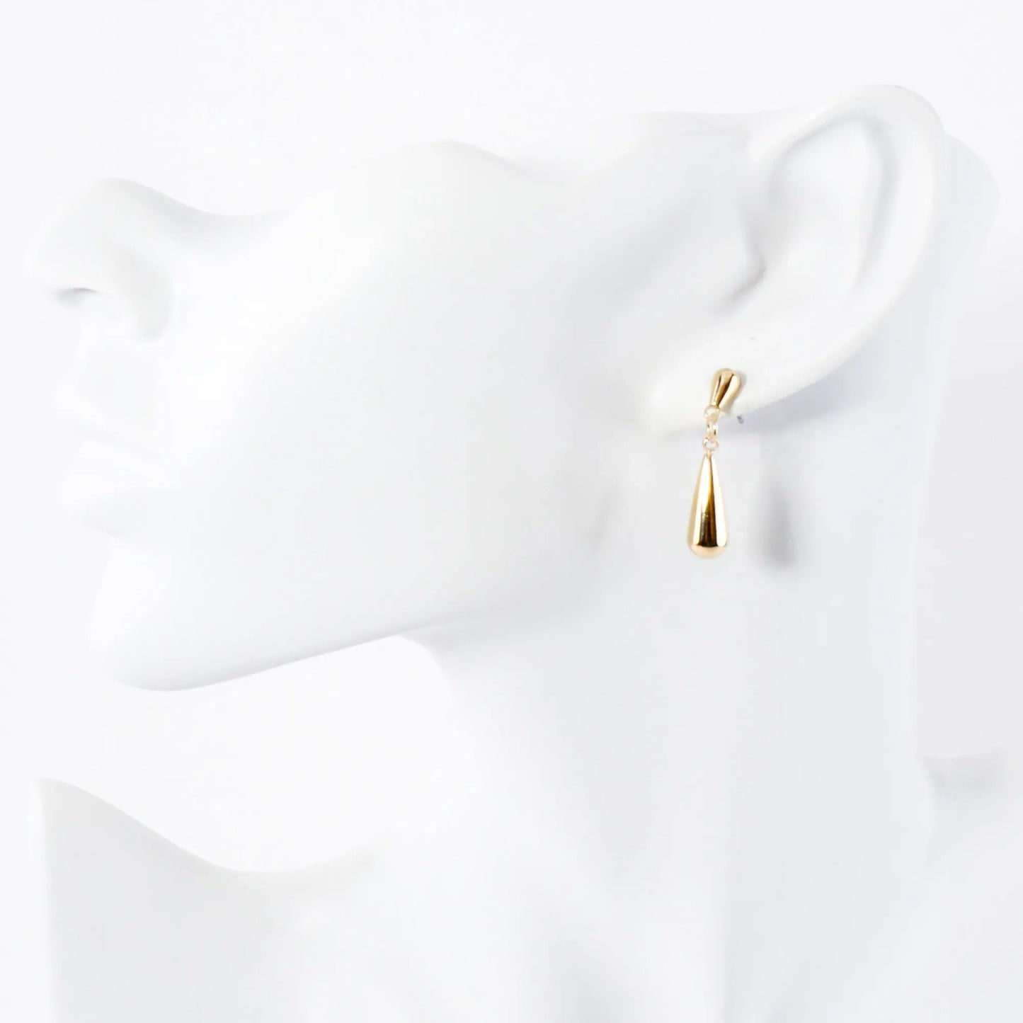 Double Puffy Teardrop 14K-Gold-Dipped Dangle Earrings