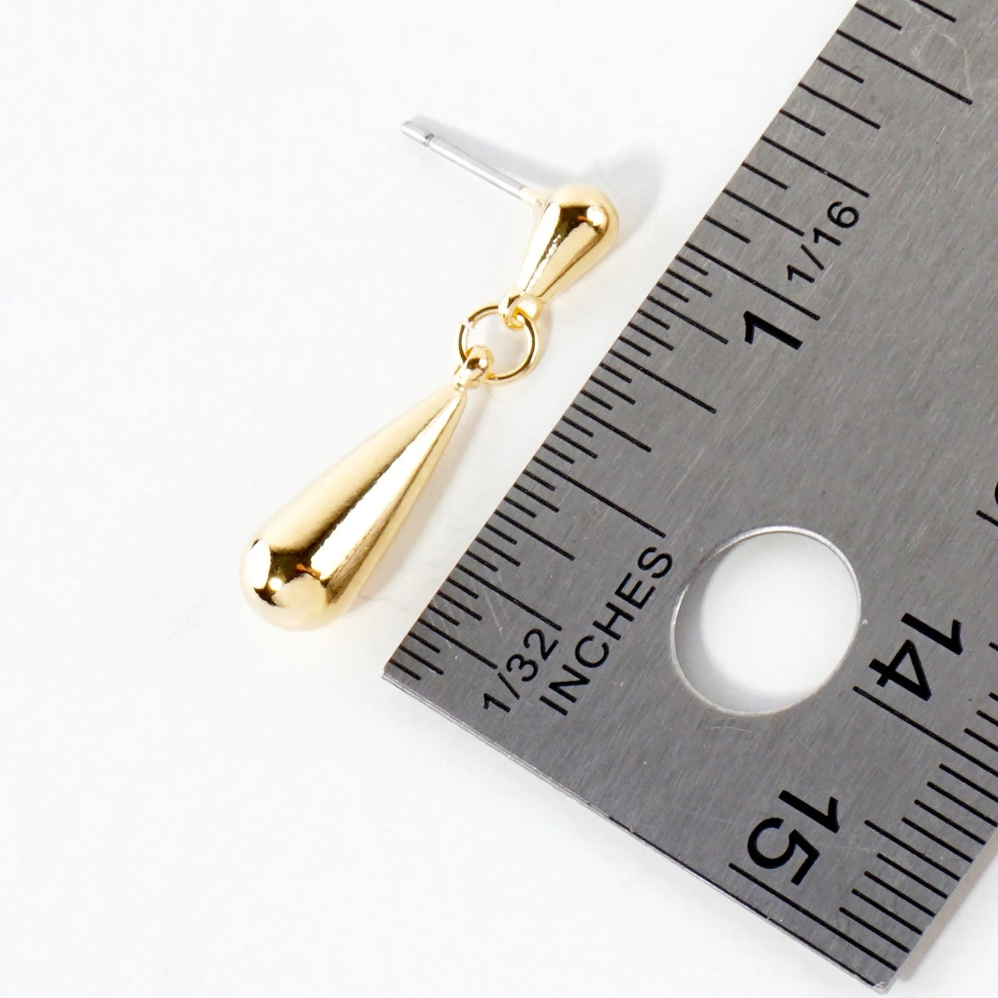 Double Puffy Teardrop 14K-Gold-Dipped Dangle Earrings