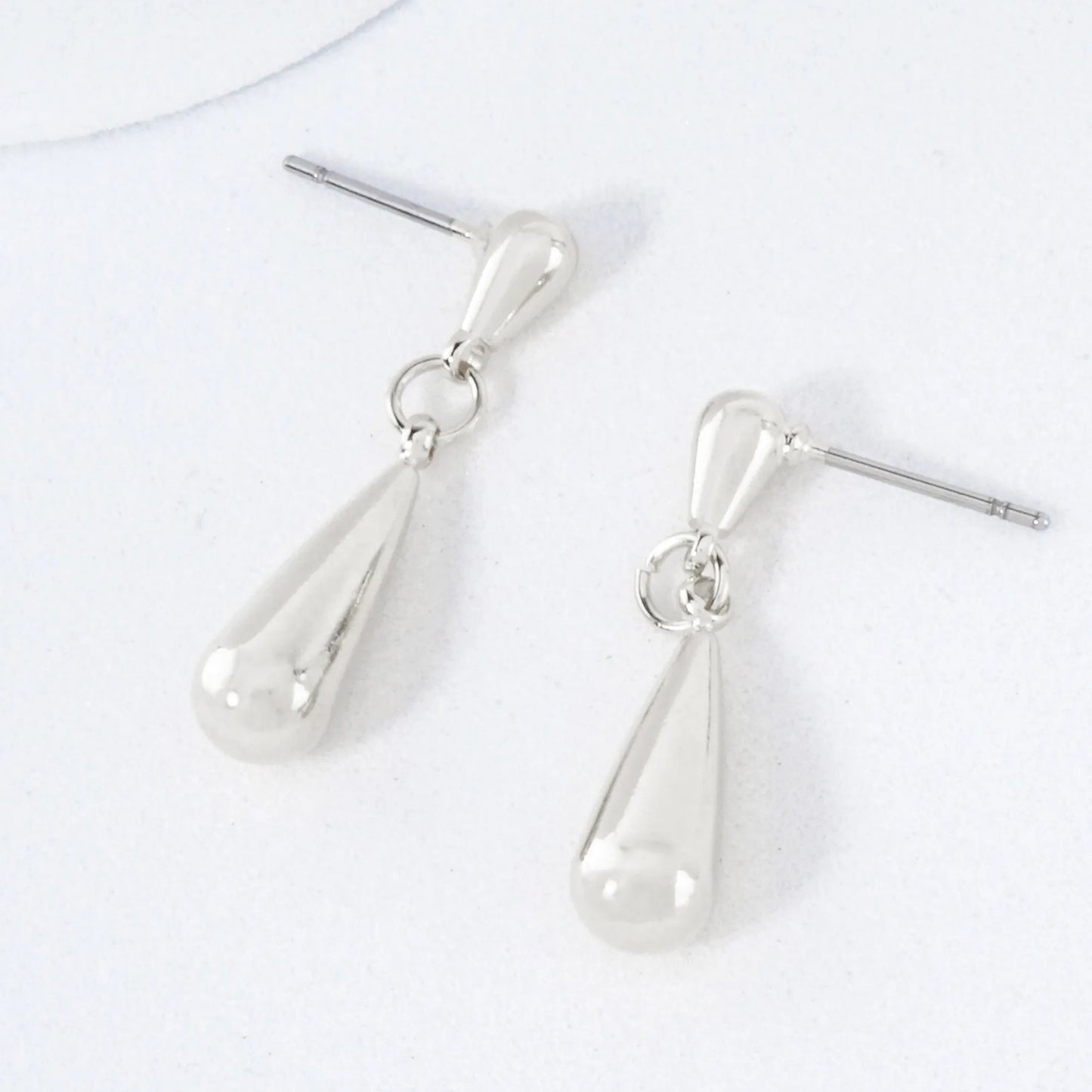 Double Puffy Teardrop 14K-Gold-Dipped Dangle Earrings