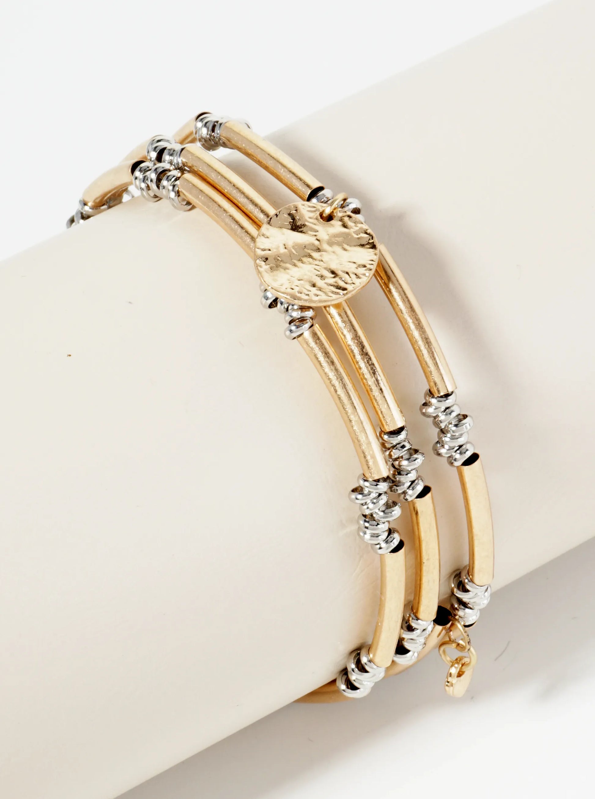 Dual-Tone-Elastic-Spring-Bracelet-with-Hammered-Disc-Charm-31-331@MB3071-WGRH-1-H6QDEK21110224K0922.jpg