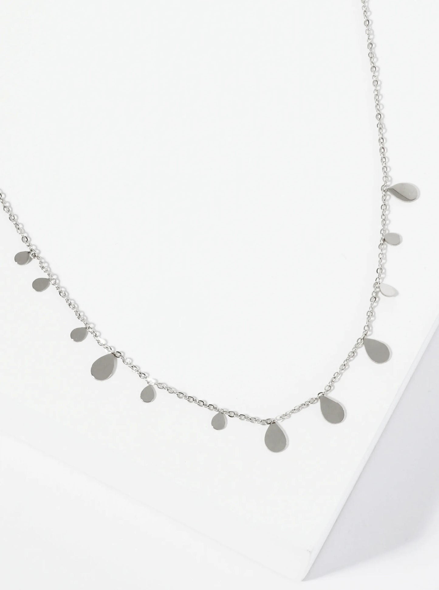 Dynamic Teardrop Hypoallergenic Stainless Steel Necklace