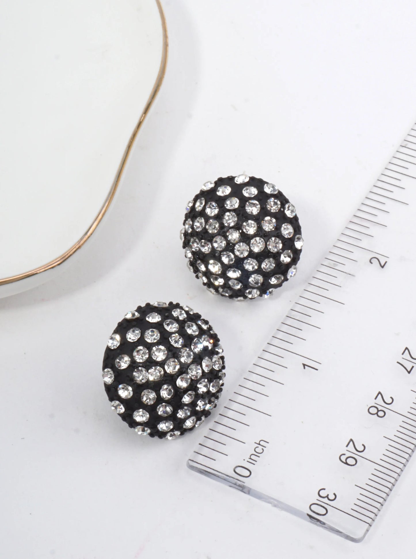 Dazzling Crystal Pave Stud Earrings