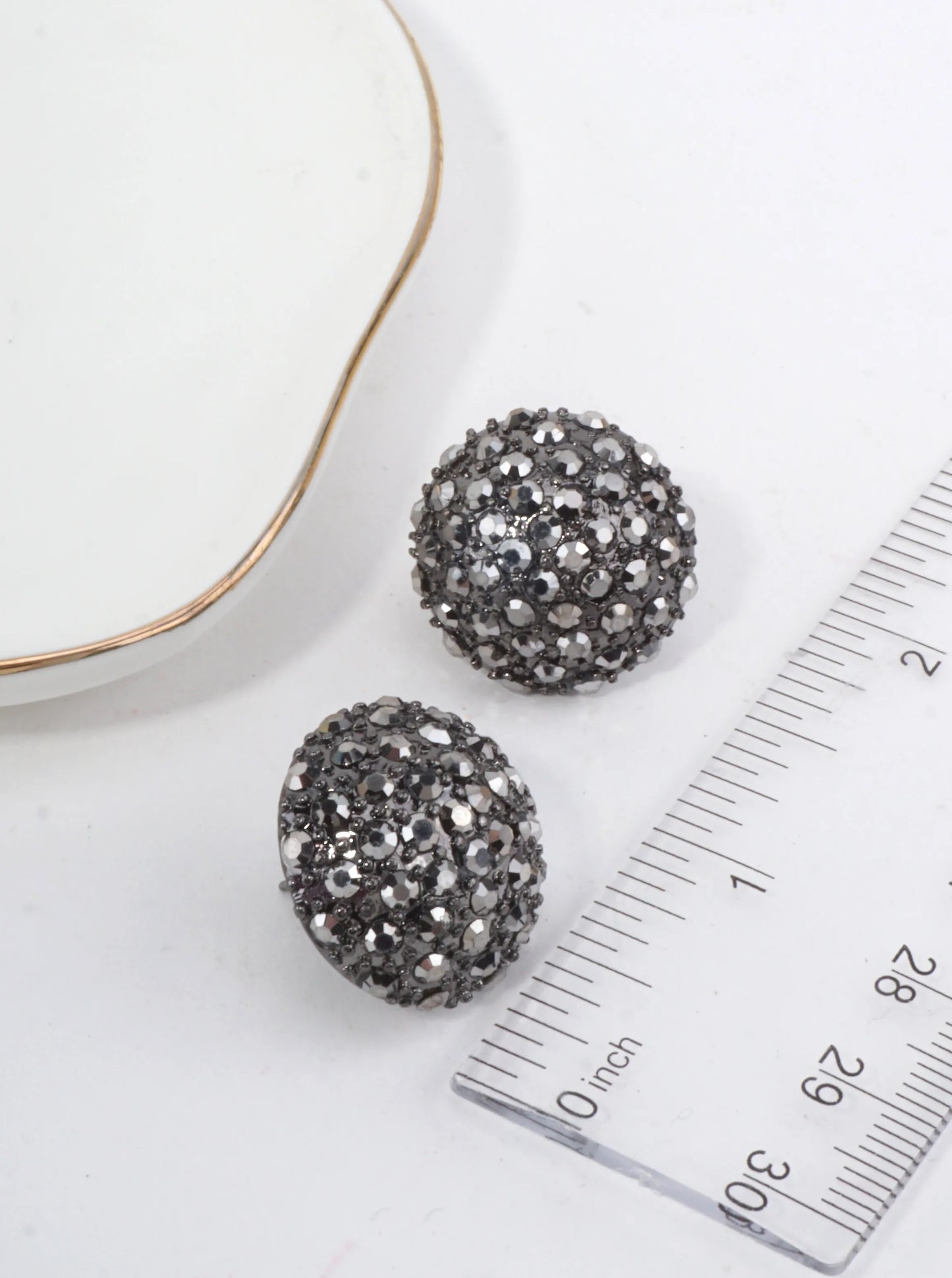 Dazzling Crystal Pave Stud Earrings