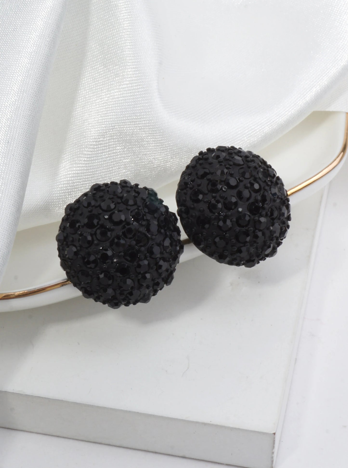 Dazzling Crystal Pave Stud Earrings
