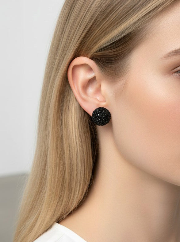 Dazzling Crystal Pave Stud Earrings