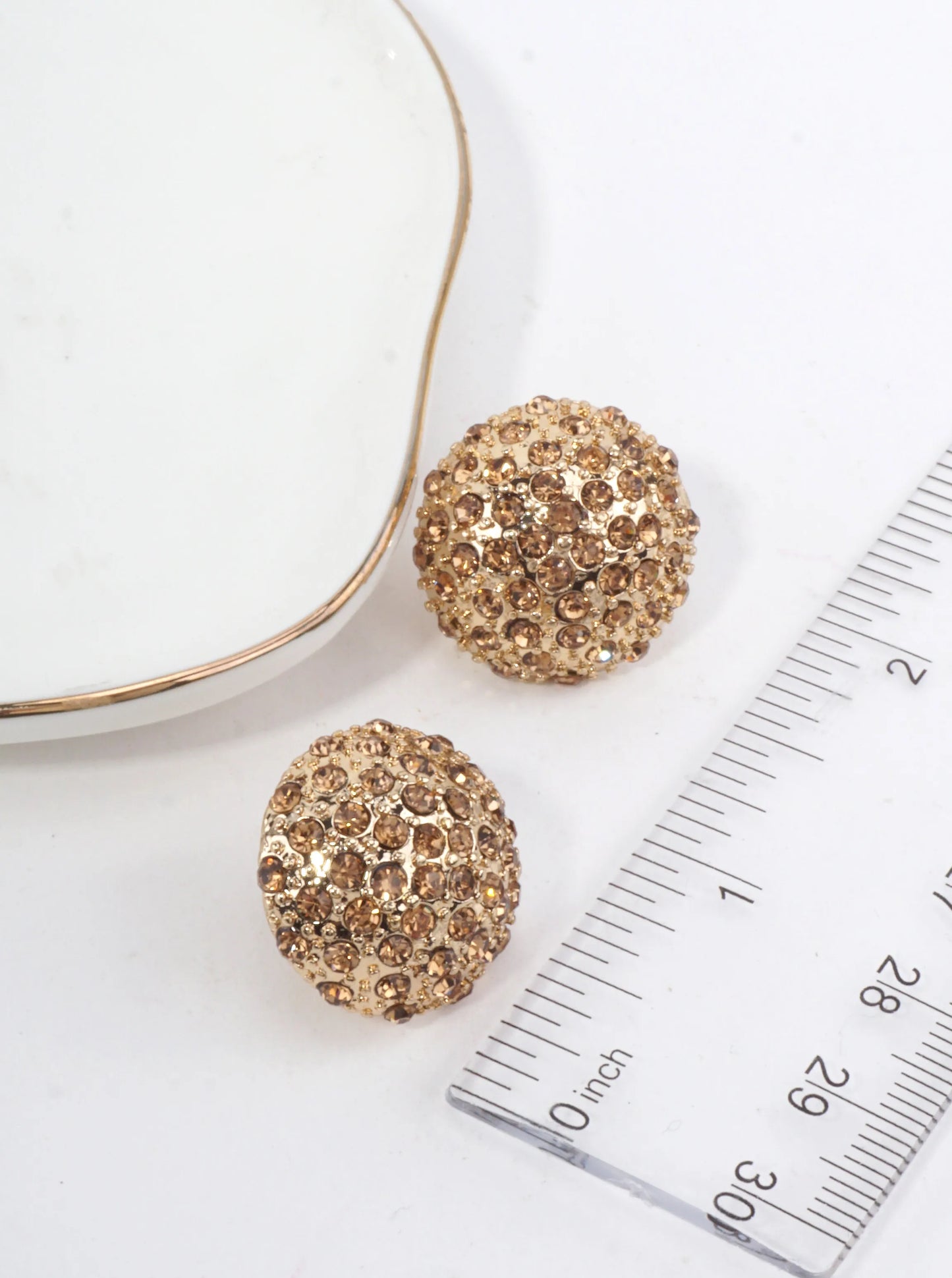Dazzling Crystal Pave Stud Earrings