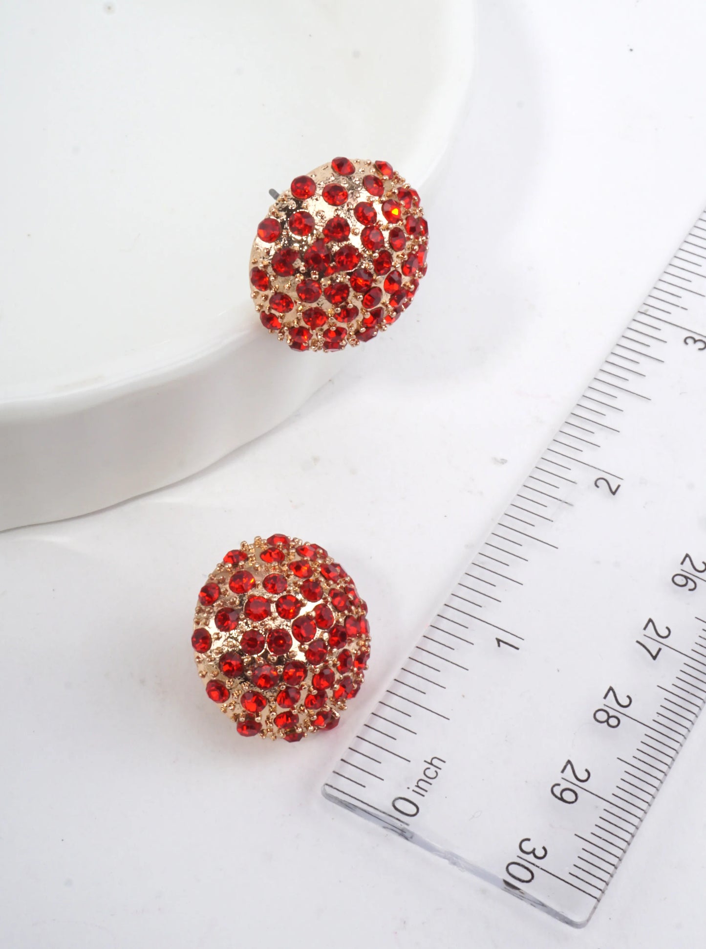 Dazzling Crystal Pave Stud Earrings