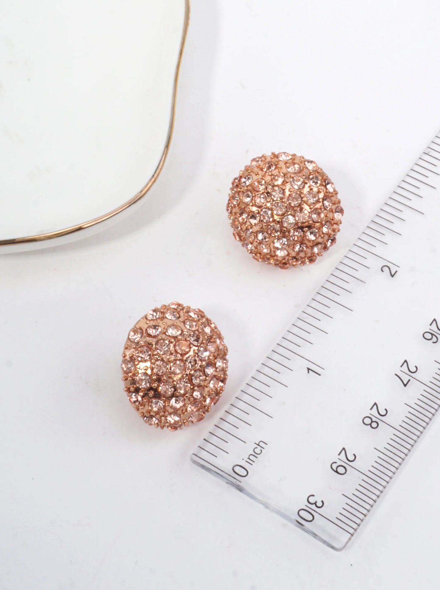 Dazzling Crystal Pave Stud Earrings