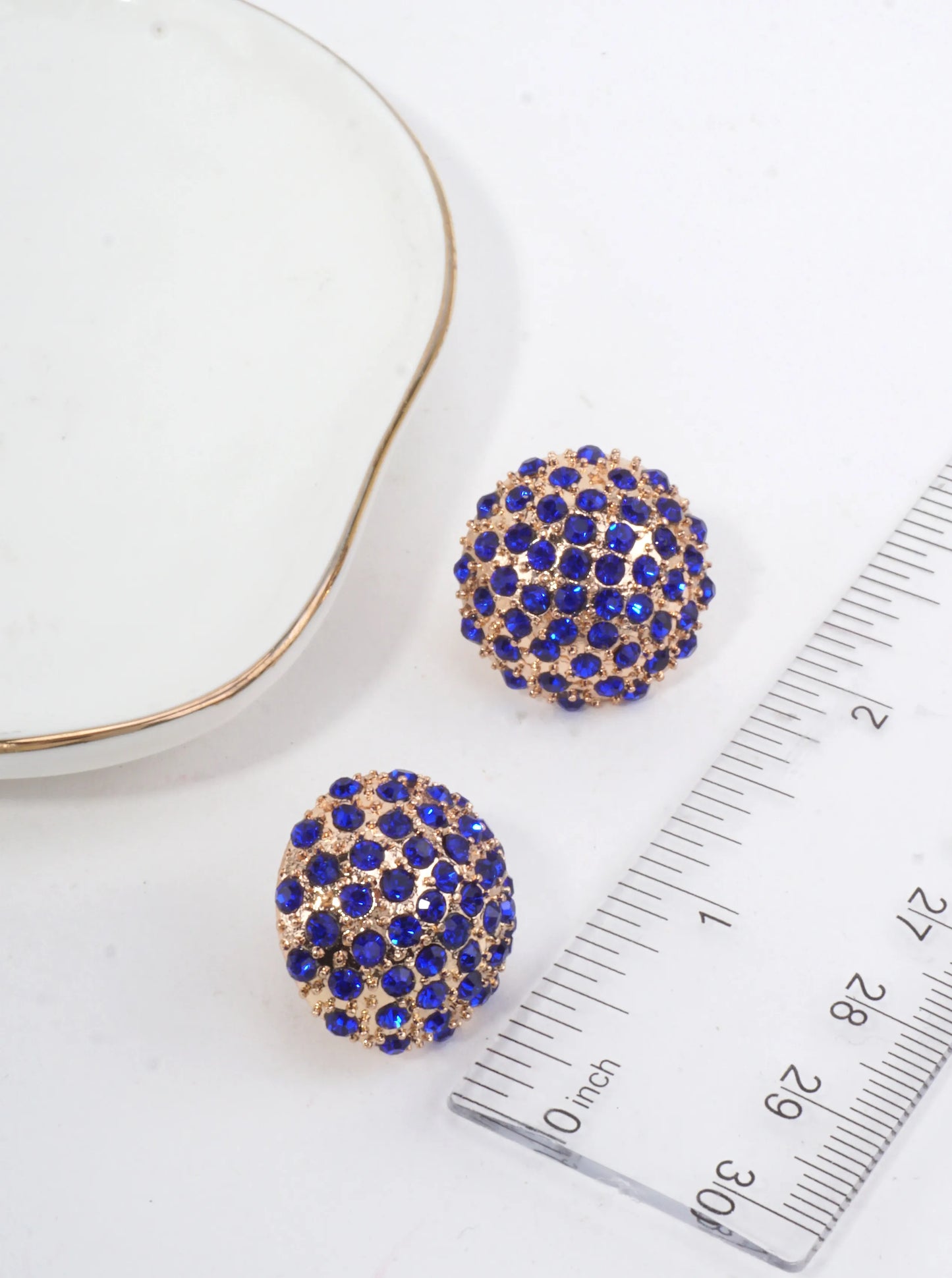 Dazzling Crystal Pave Stud Earrings