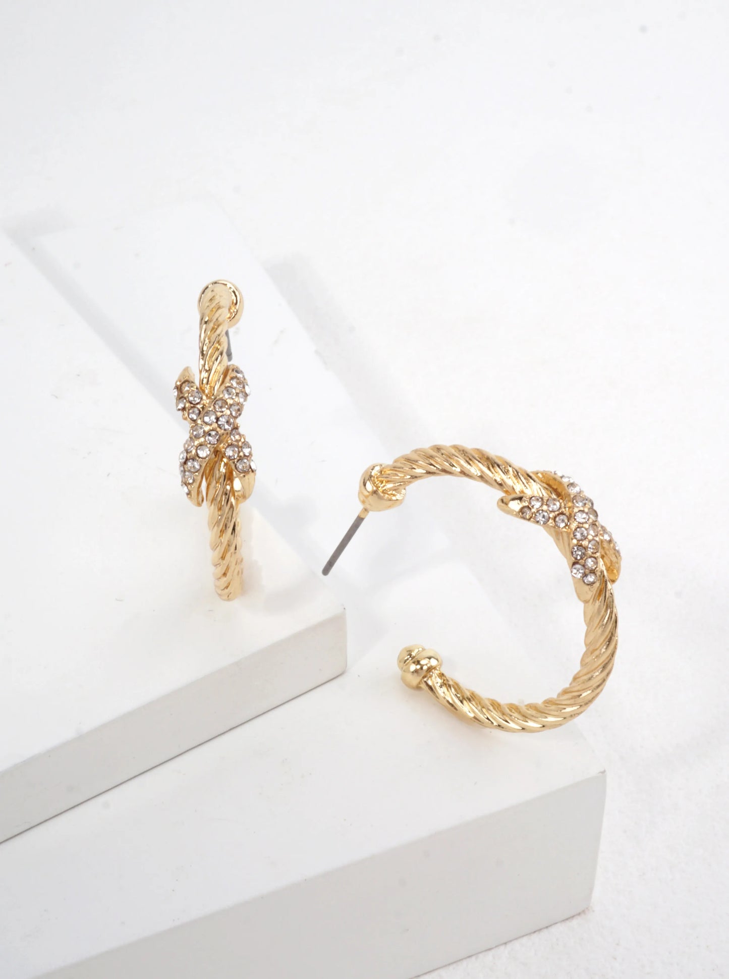 Rope Texture Hoop Earrings