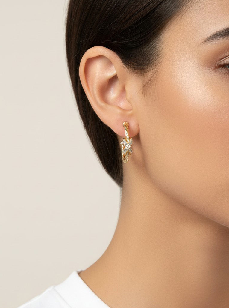 Rope Texture Hoop Earrings