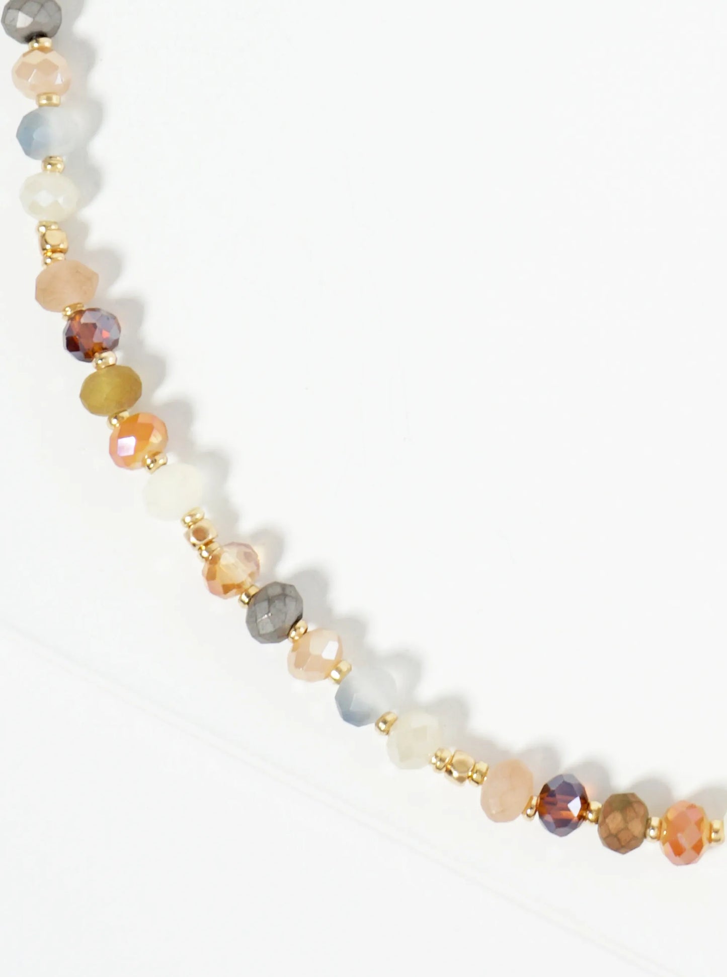 Earth-Toned Glass Bead 18 Inch Necklace