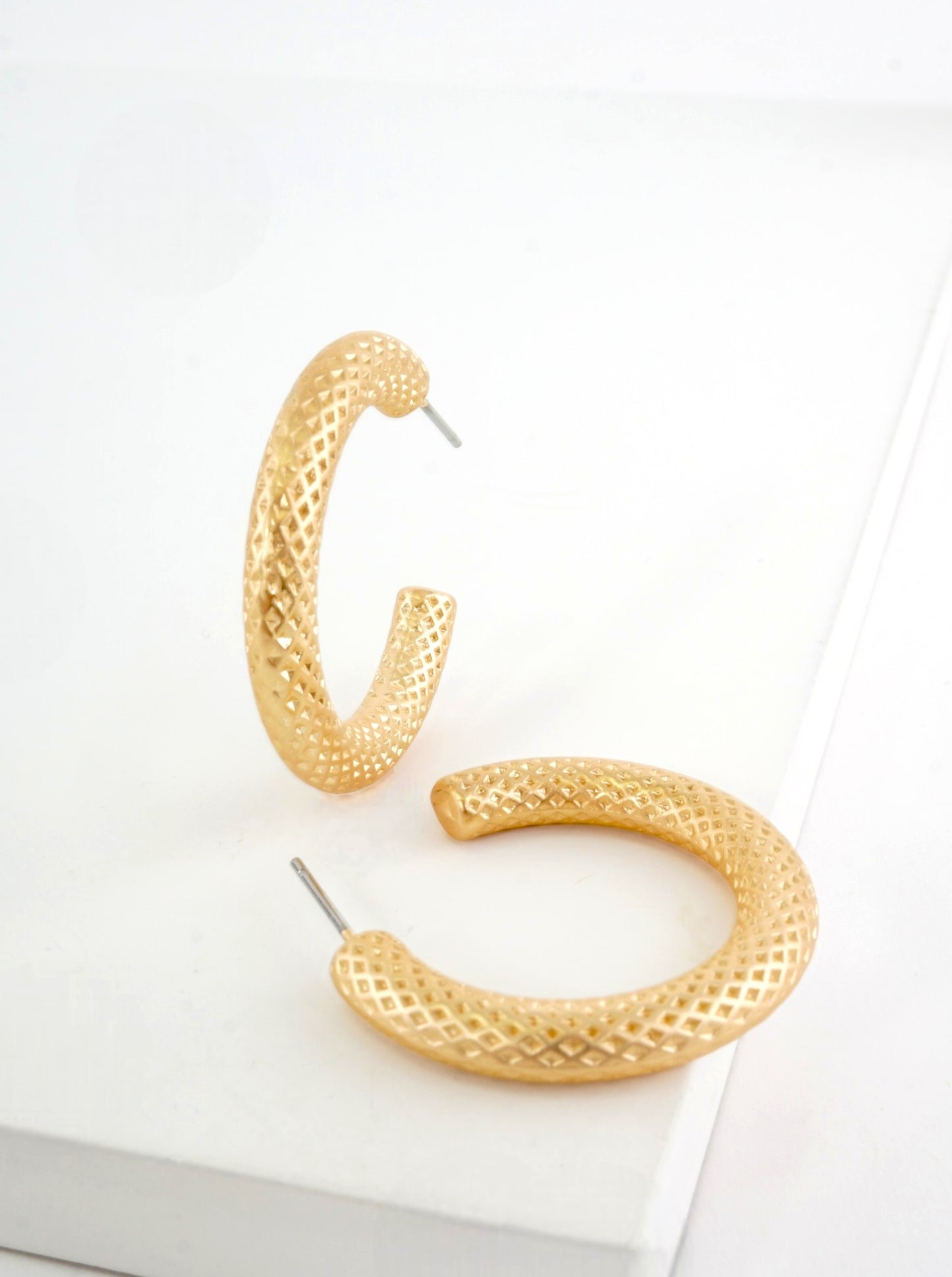 Elegant Textured Hoop Earrings