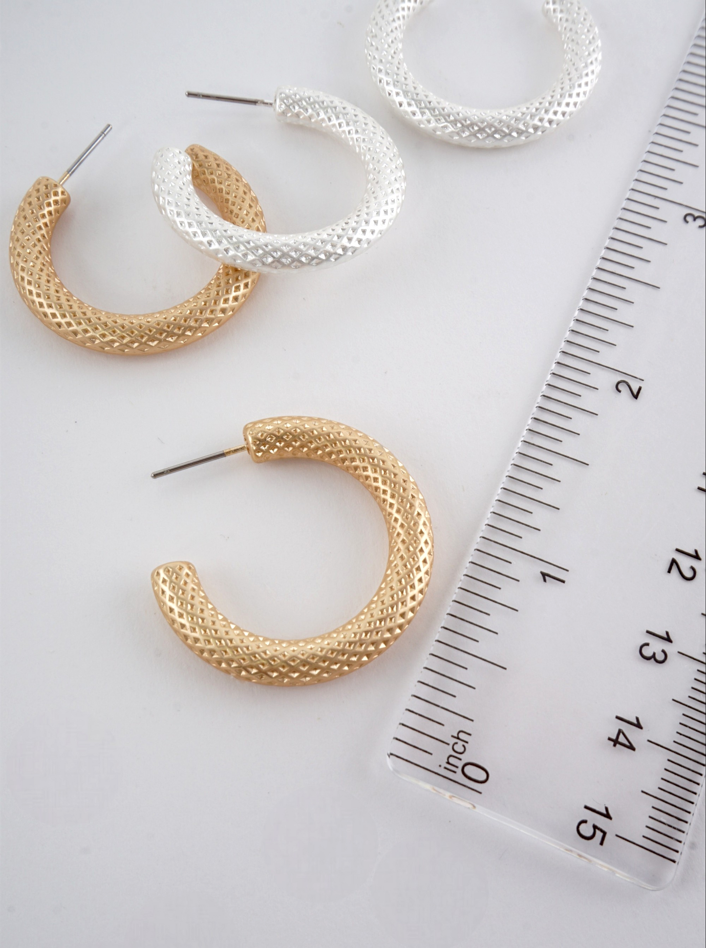 Elegant Textured Hoop Earrings