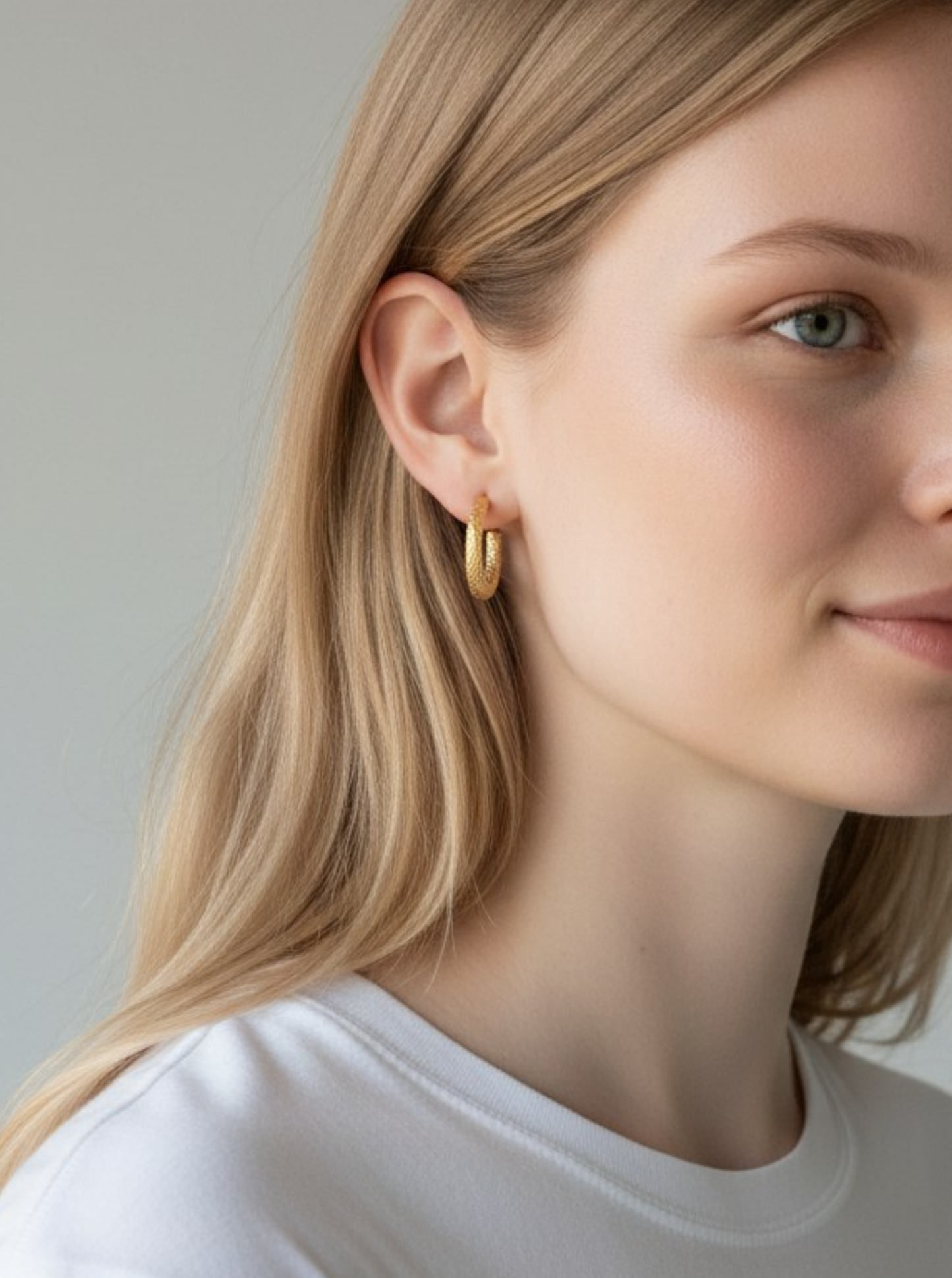 Elegant Textured Hoop Earrings