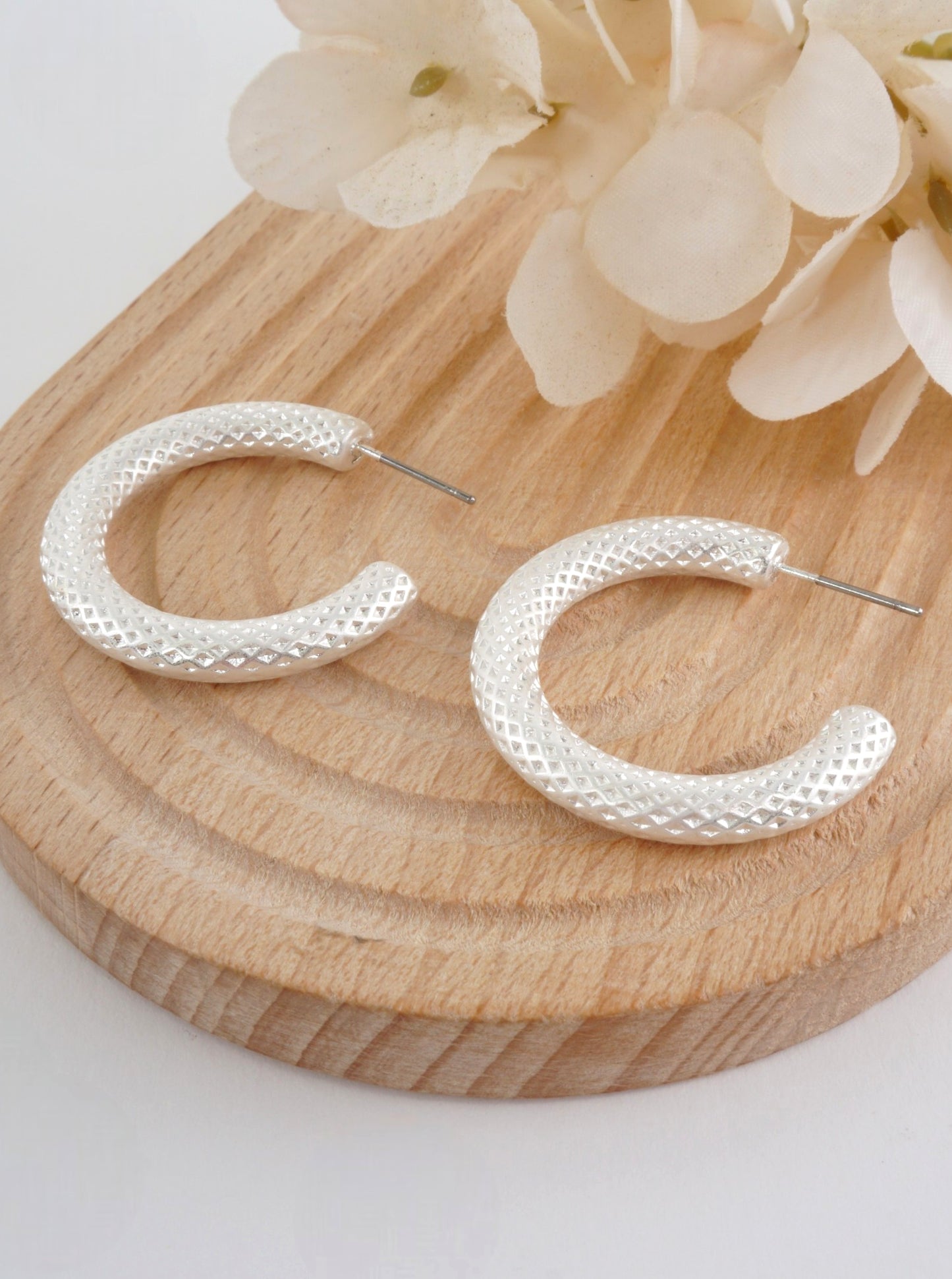 Elegant Textured Hoop Earrings