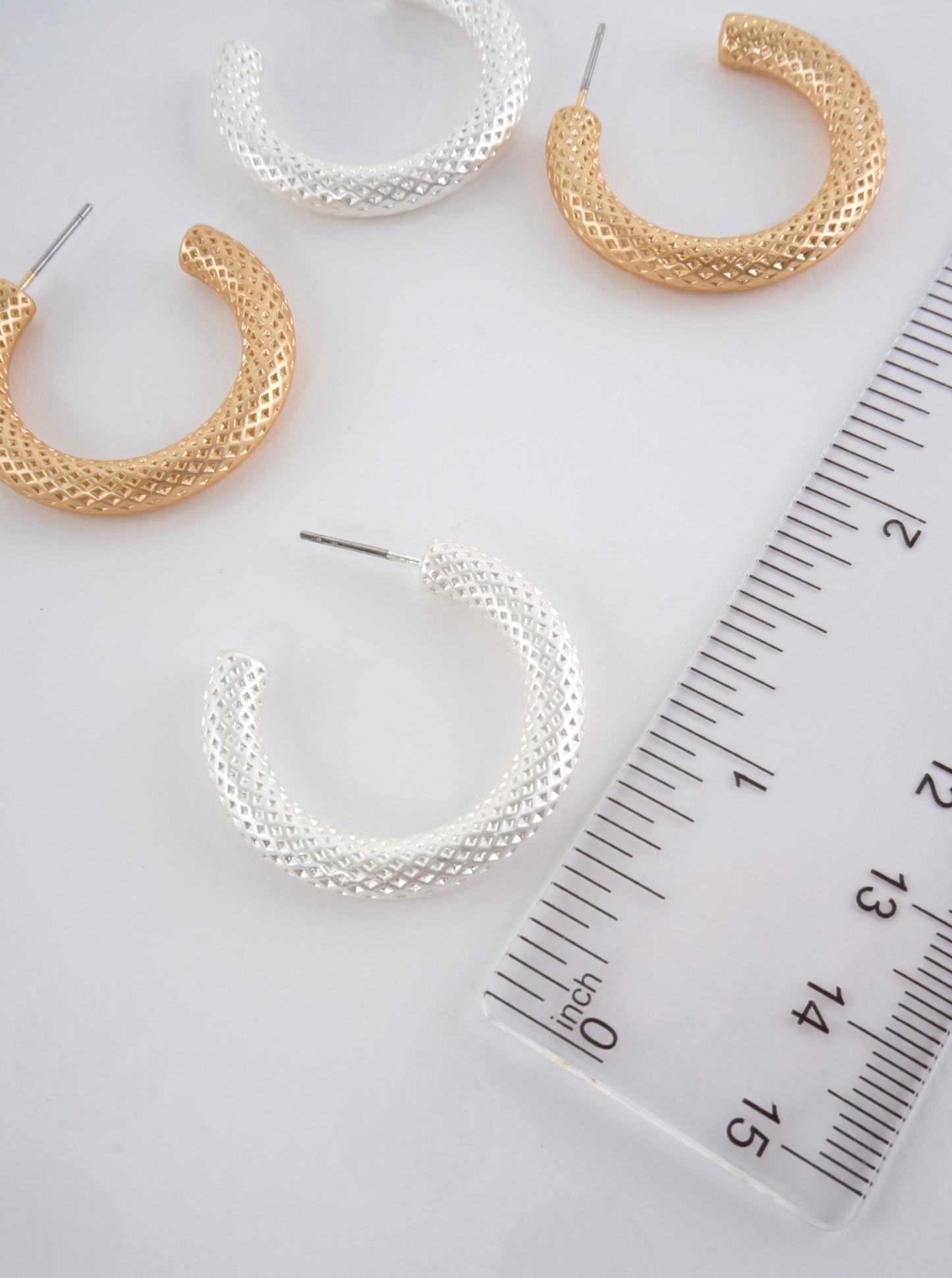 Elegant Textured Hoop Earrings
