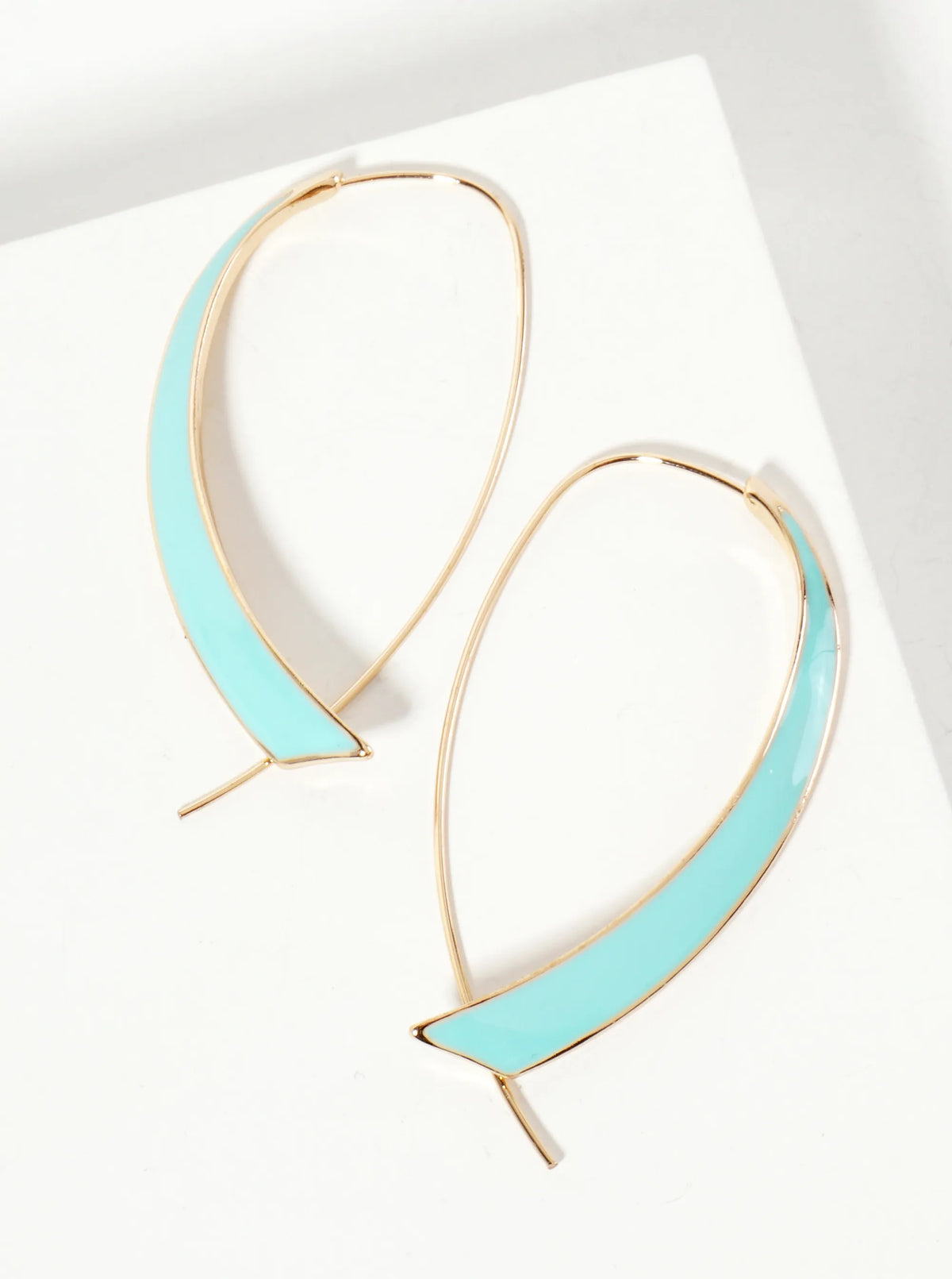 Enamel-Accented Threader Earrings