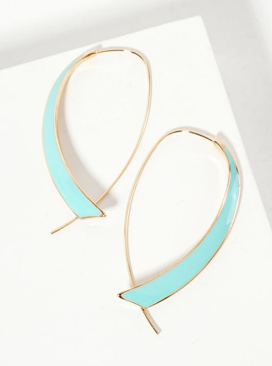 Enamel-Accented Threader Earrings