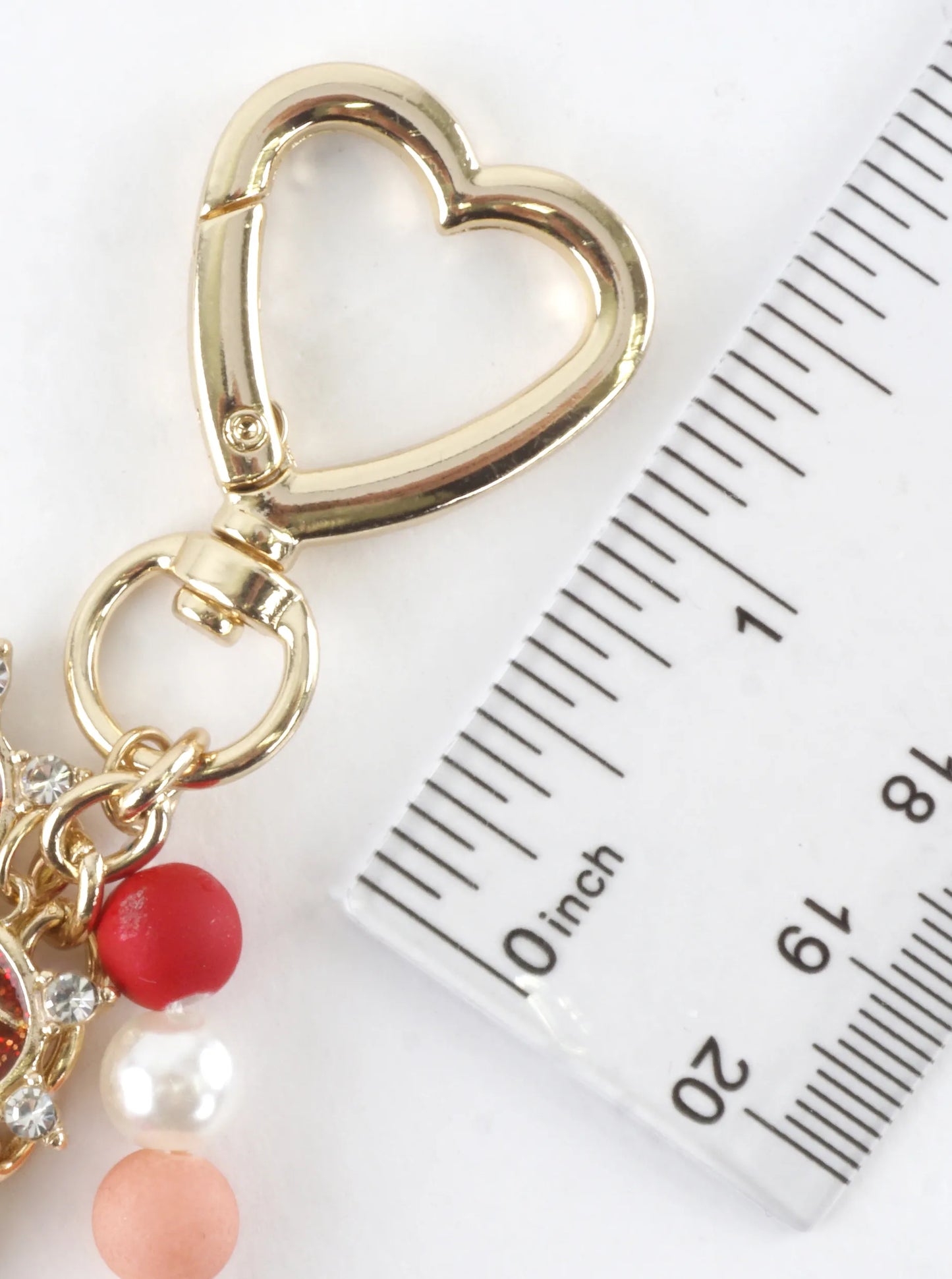 Enamel Crystal Hearts Dangle Bag Charms