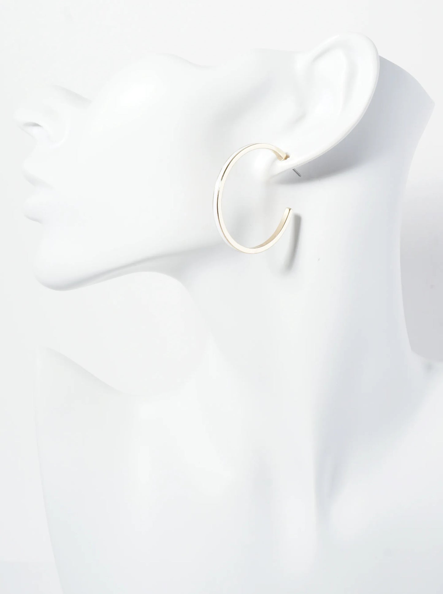 Enamel Filled 35mm Skinny Open Hoop Earrings