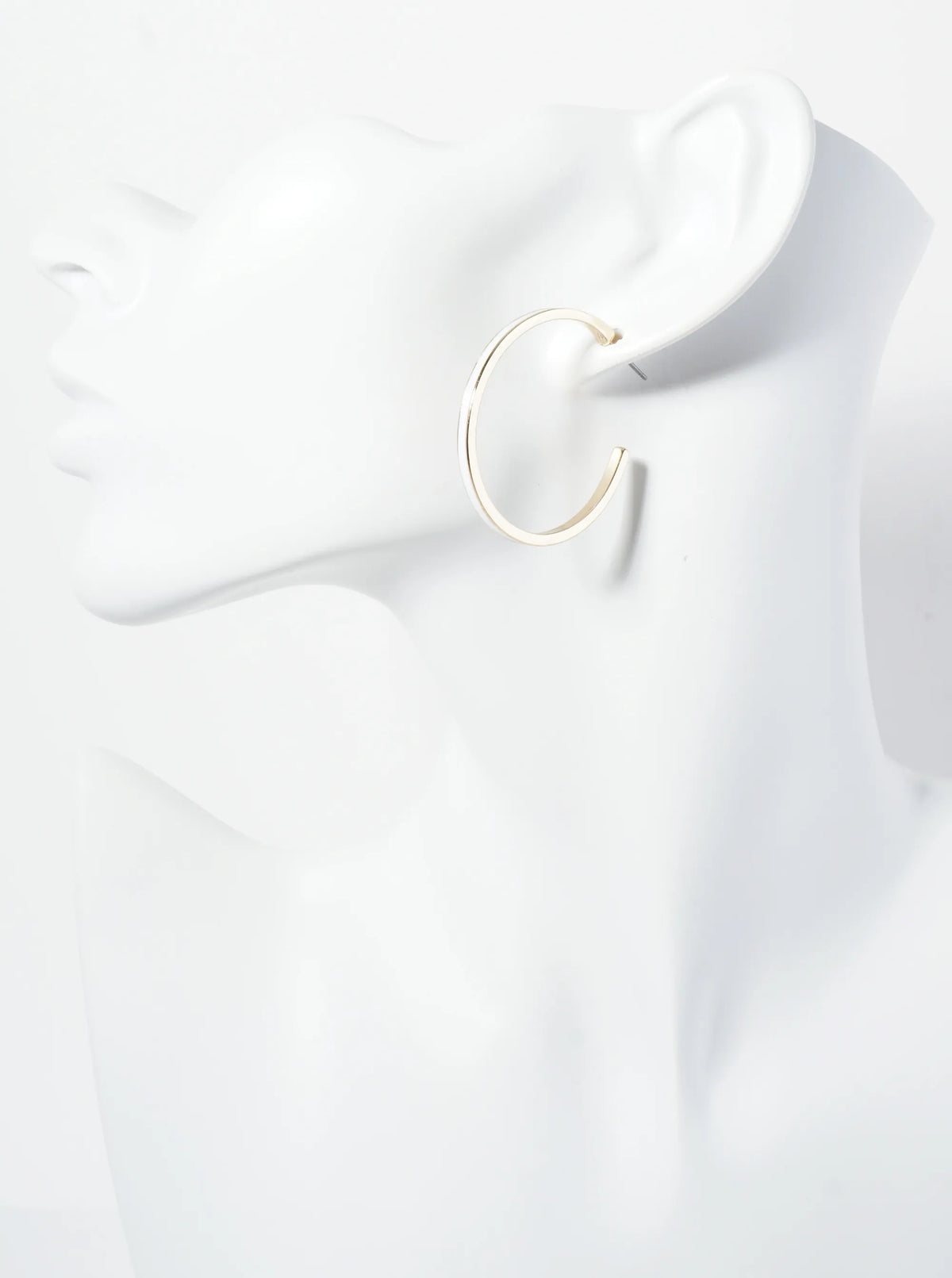 Enamel Filled 35mm Skinny Open Hoop Earrings