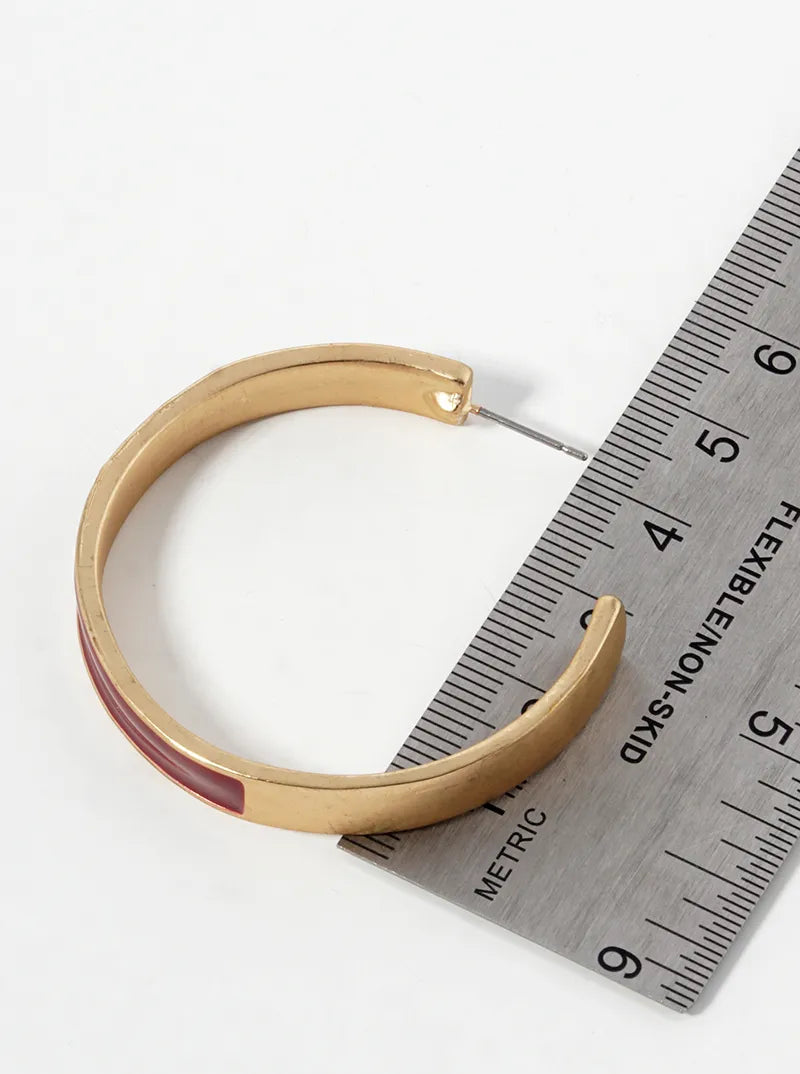 Enamel Filled Bold 45mm Statement Hoop Earrings