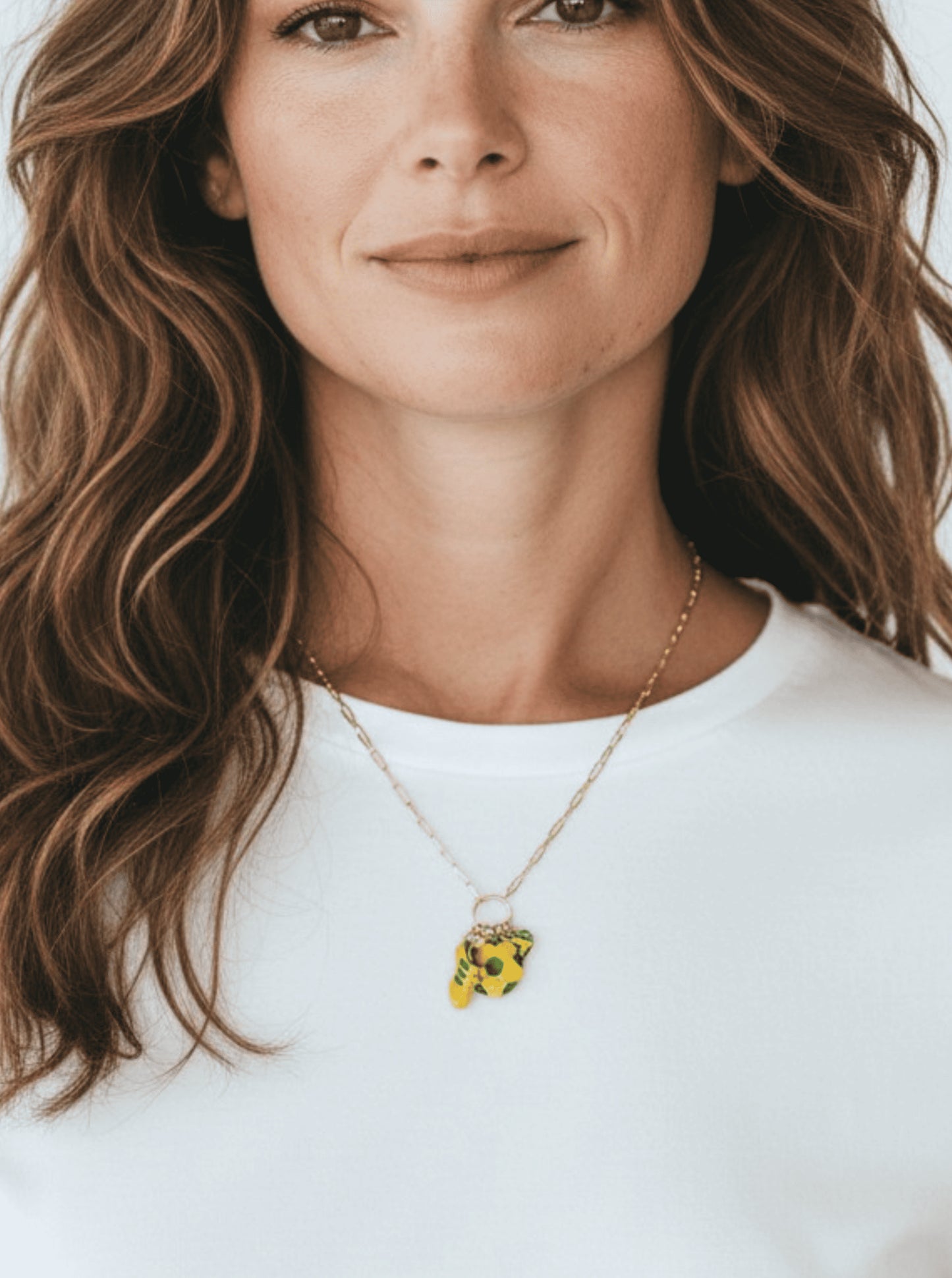 Enameled Soccer Charm Necklace