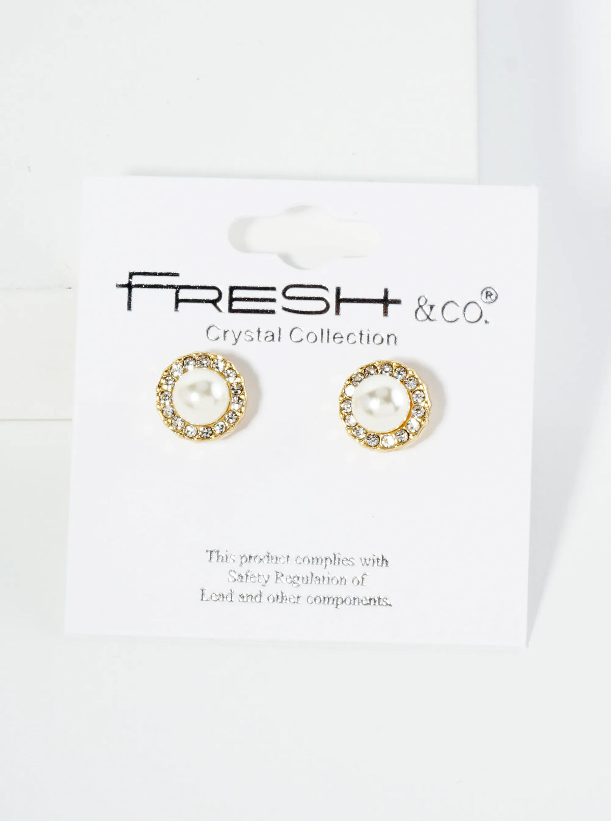 Encased In Crystal 6mm Pearl Bead Stud Earrings