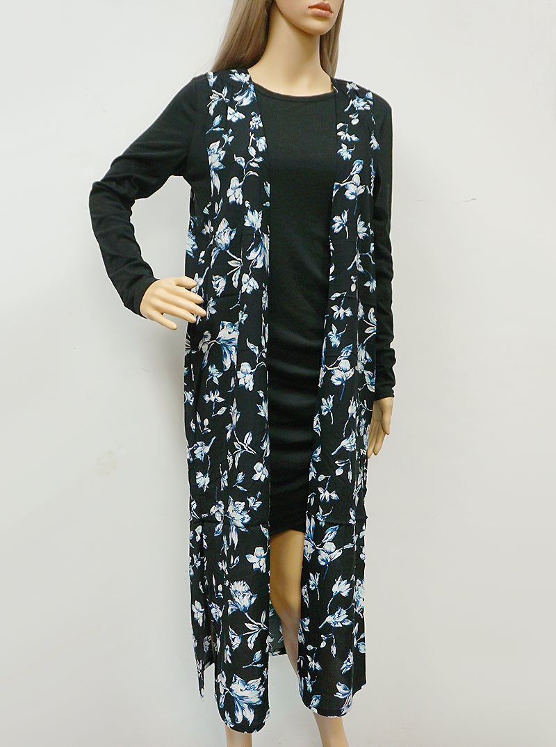 FLORAL PRINT 100 VISCOSE LONG VEST
