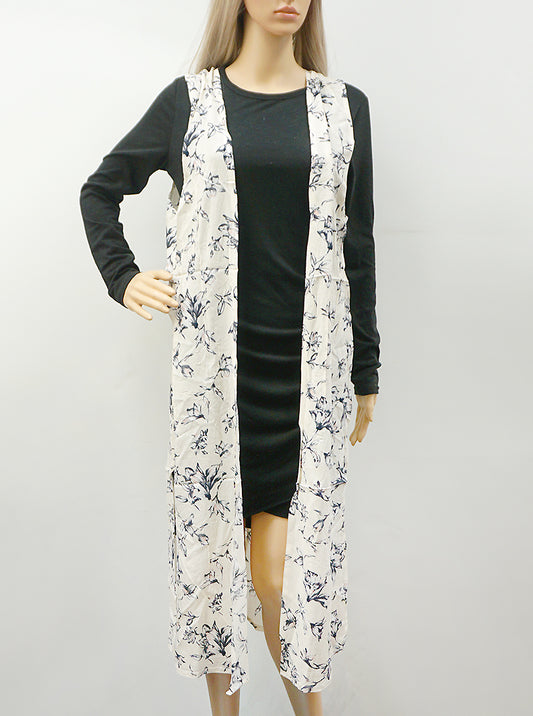 FLORAL PRINT 100 VISCOSE LONG VEST