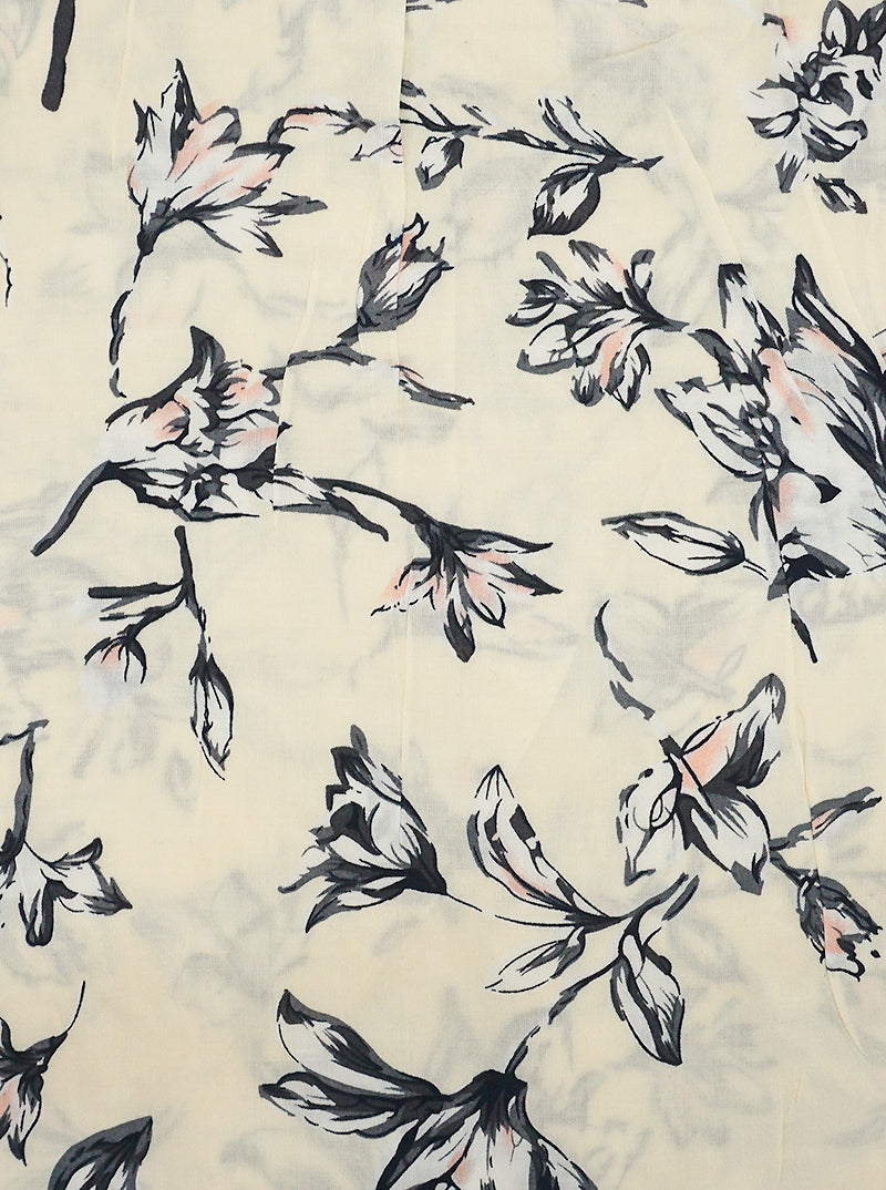 FLORAL PRINT 100 VISCOSE LONG VEST