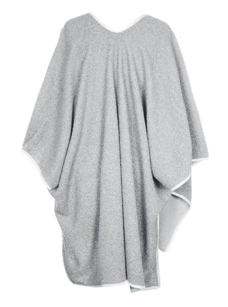 FLUFFY FABRIC PONCHO