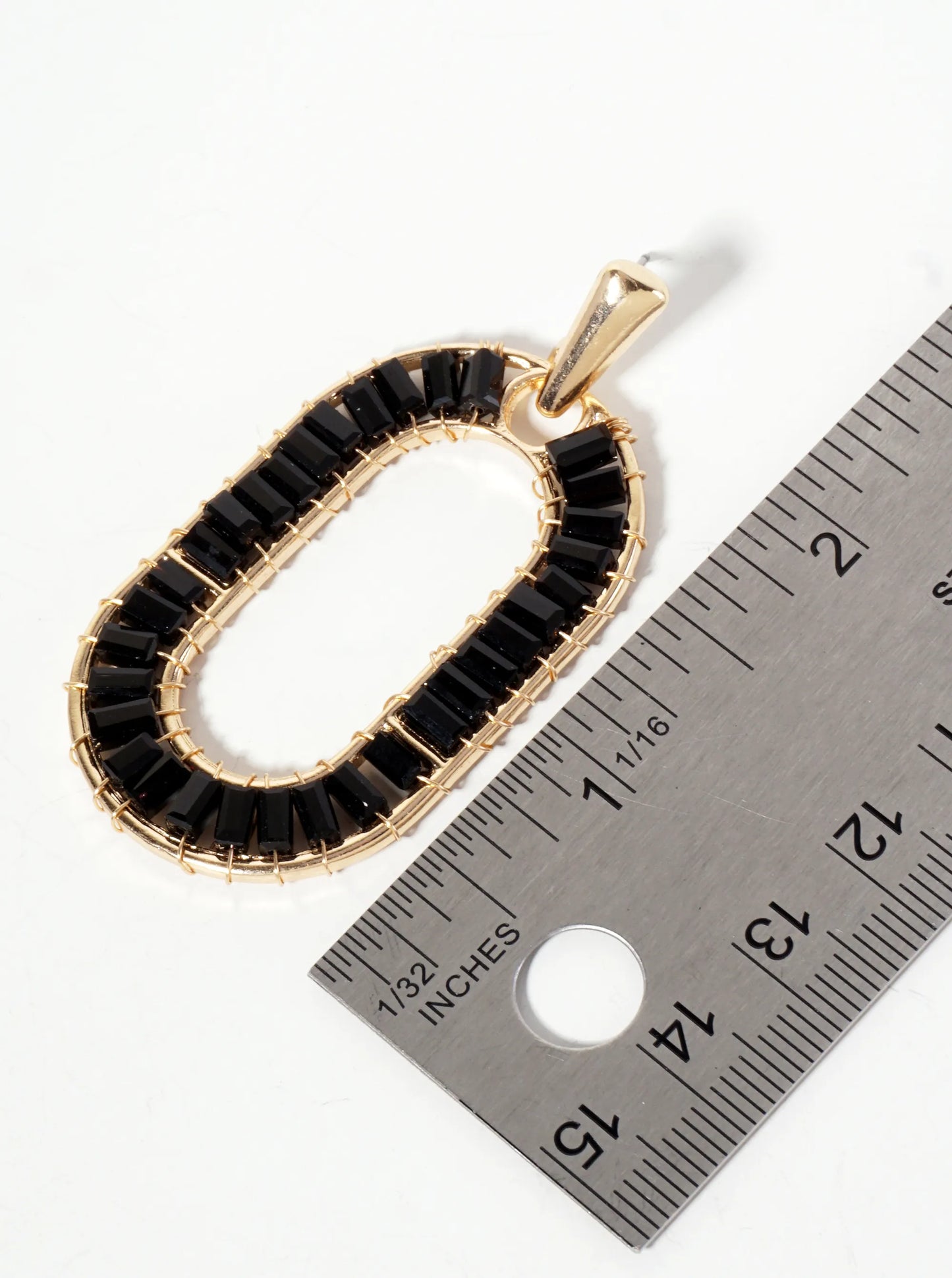 Faceted-Glass-Beads Wire-Wrapped Oval Drop Statement Earrings
