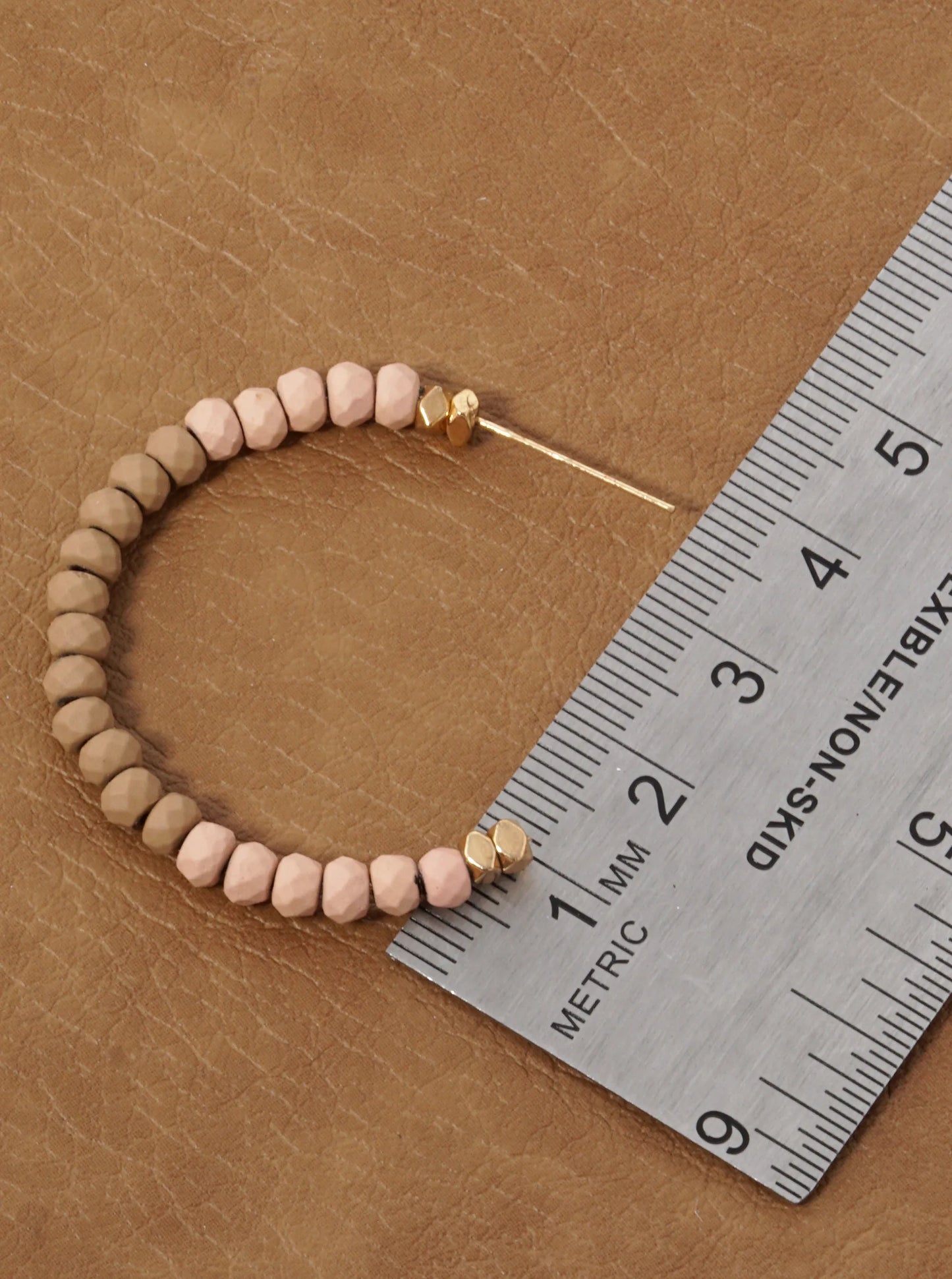 Faceted Silicone Beaded 40mm Open Hoop Earrings