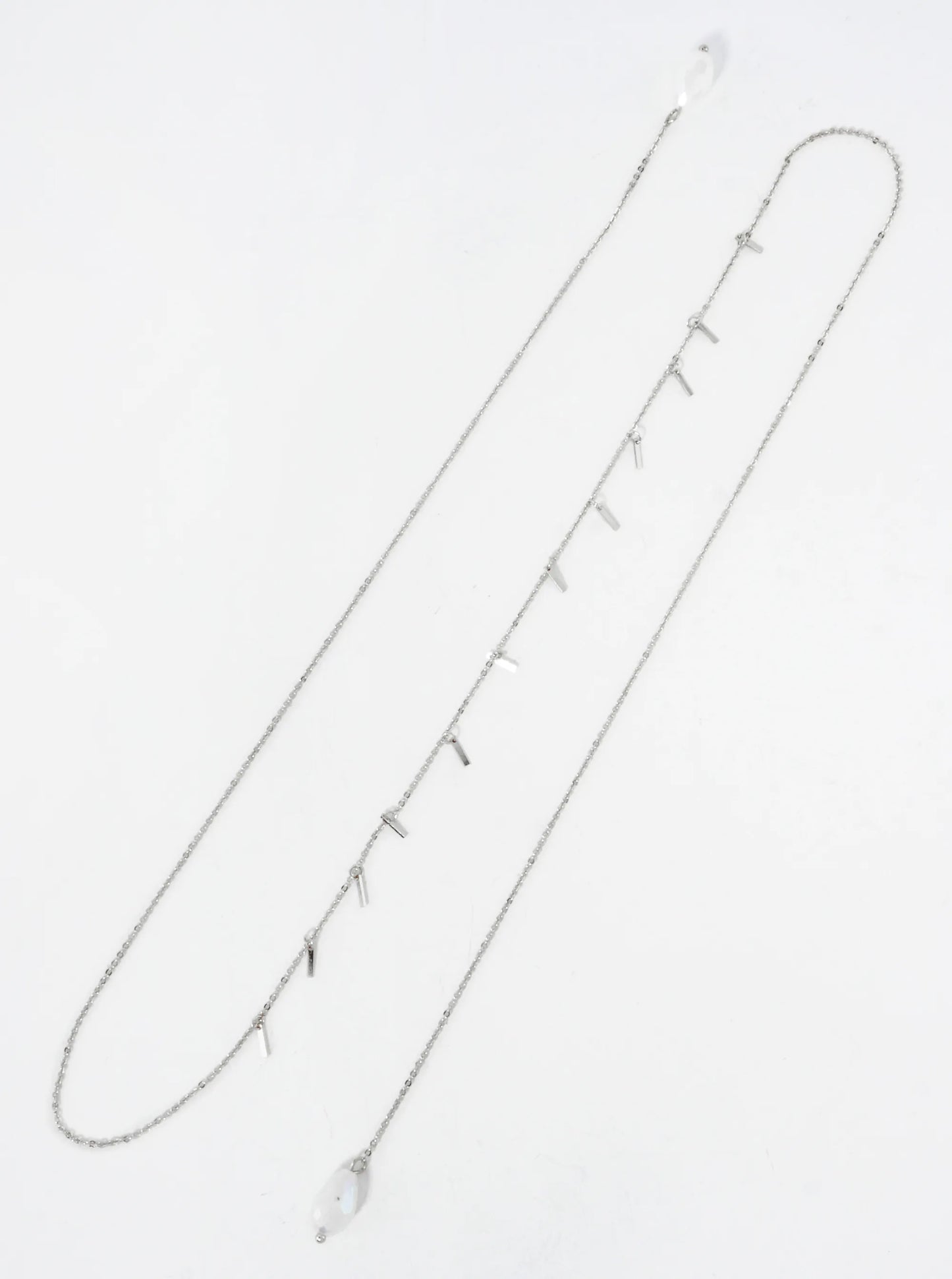 Faceted Teardrop-Shaped Glass-Beads Drop 18K-Gold-Dipped Face-Chain