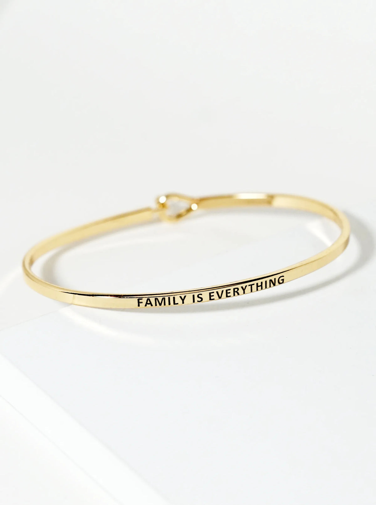 Family Is Everything Engraved Inspirational Bangle Bracelet