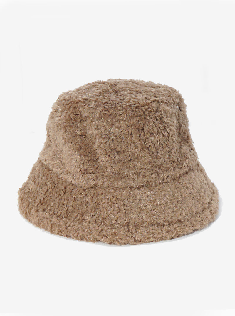 Faux Fur Wool Fisherman Winter Bucket Hat