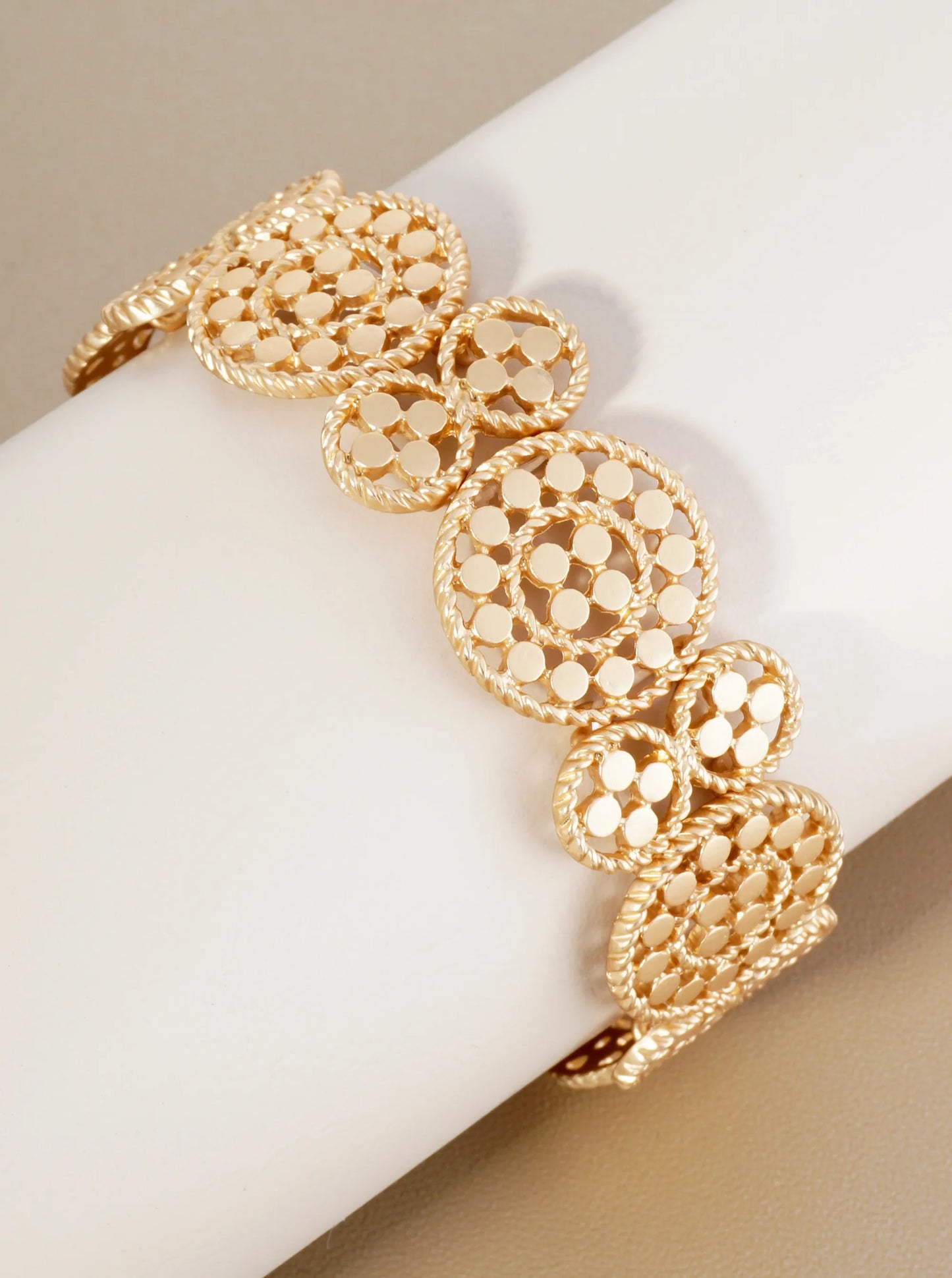 Filigree Artistry Metallic Stretch Bracelet