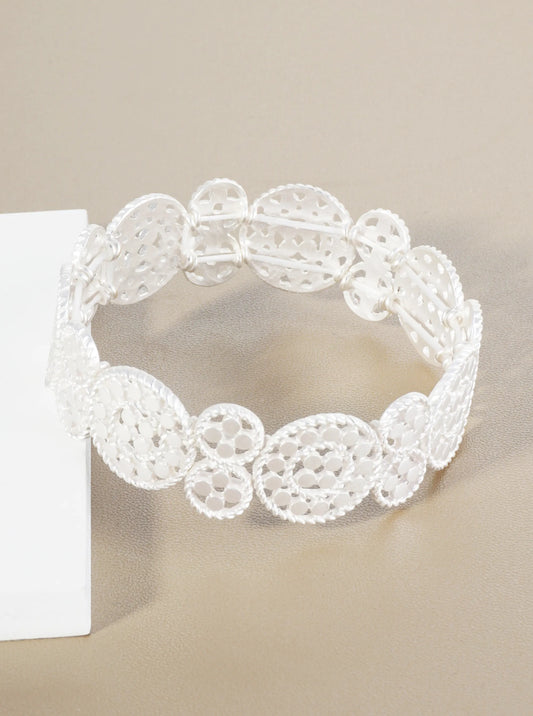Filigree Artistry Metallic Stretch Bracelet