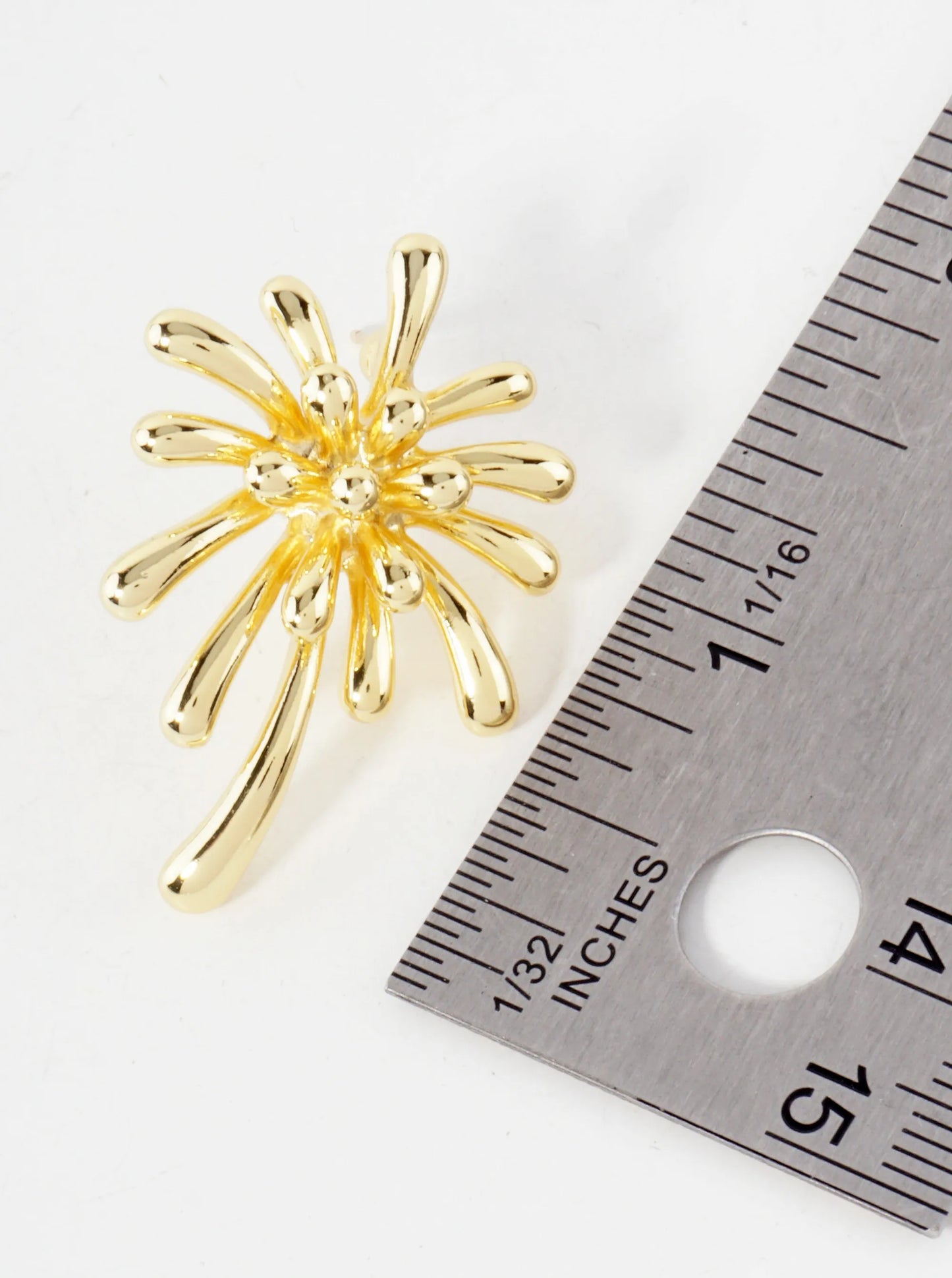 Firework-Inspired 14K-Gold-Dipped Brass Earrings