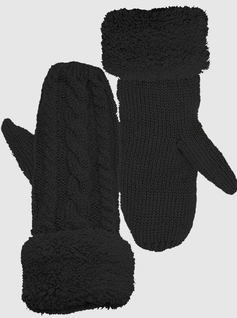 Fleece Lined Acrylic Knit Winter Gloves