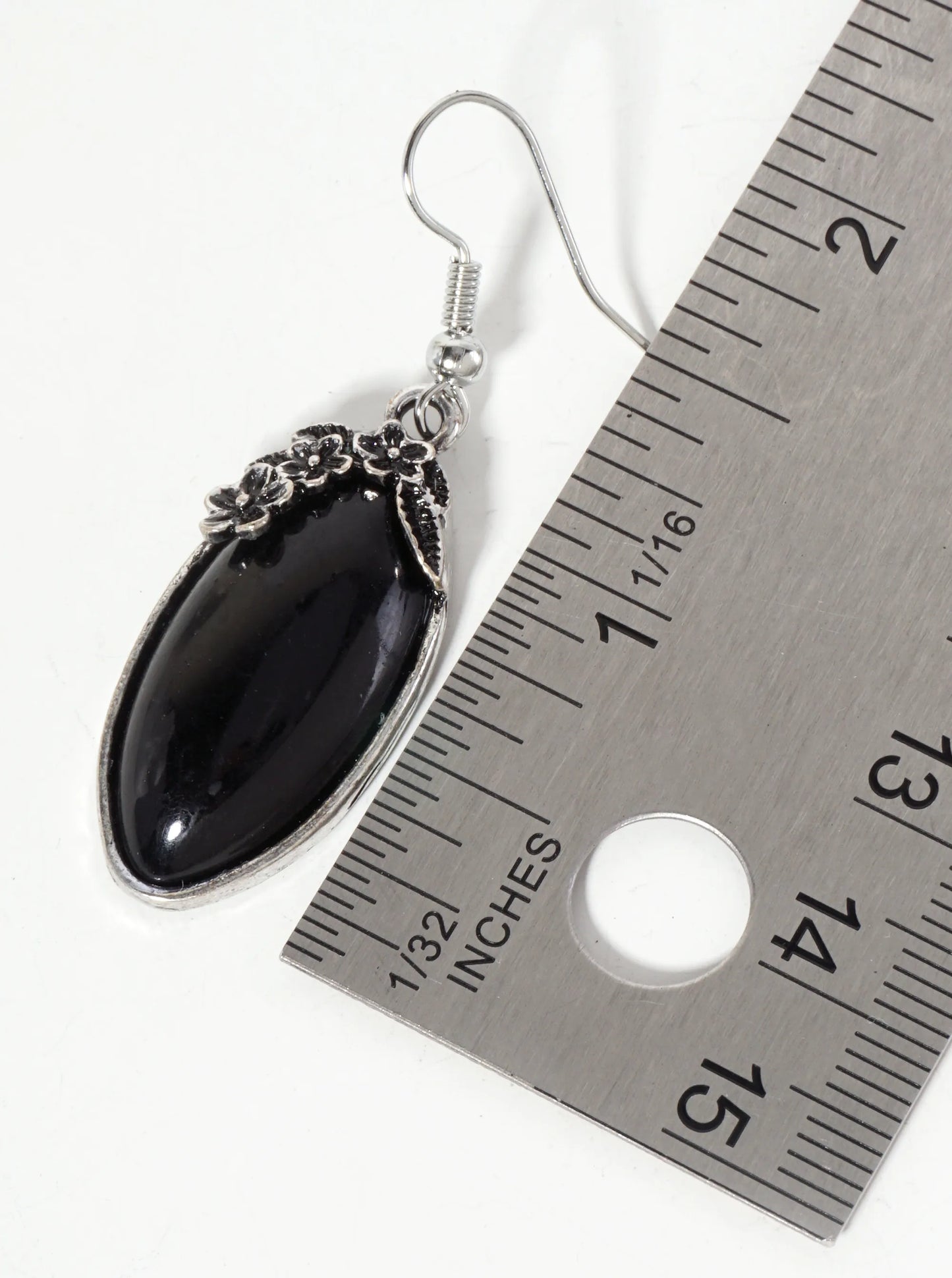 Floral Semi-Precious Natural-Stone Oval-Shape Dangle Drop Bohemian Western Earrings