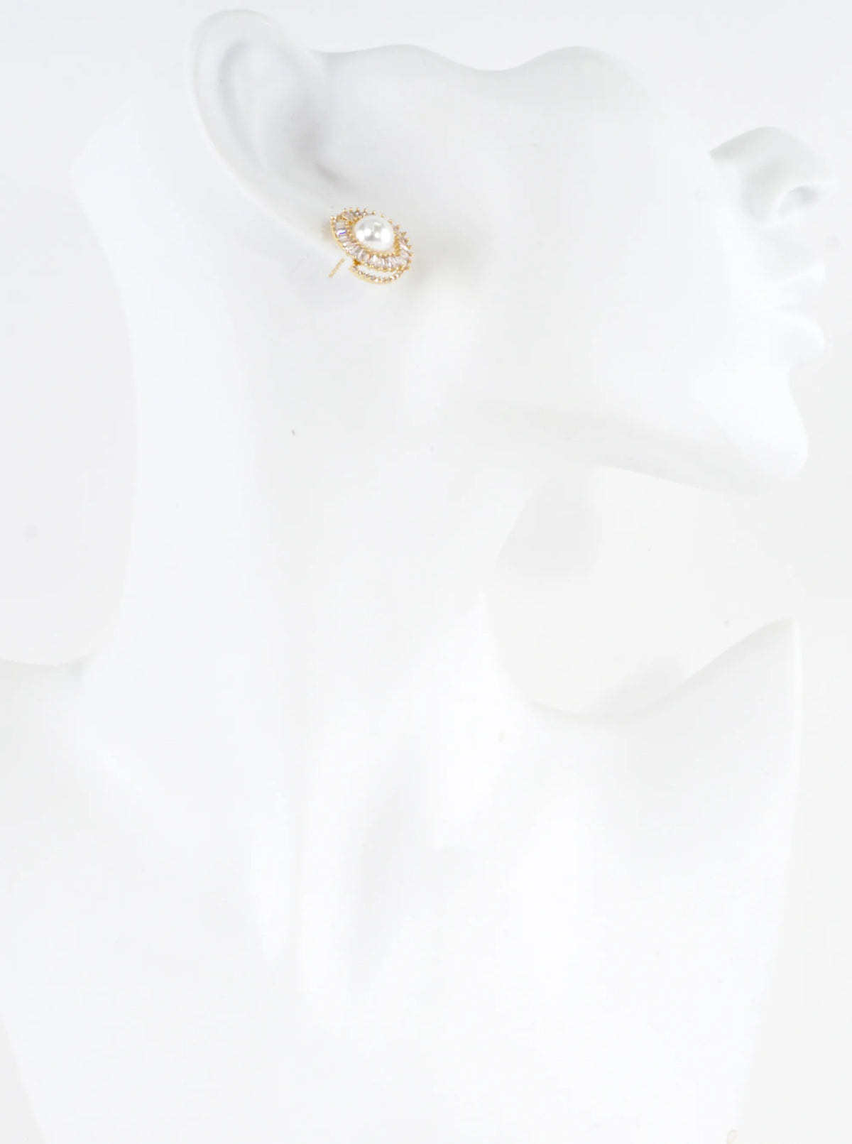 Floral Sparkling Pave Stud Earrings