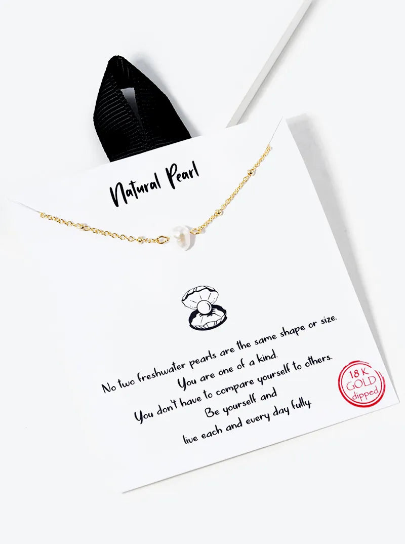 Freshwater-Pearl Pendant 18K-Gold-Dipped Necklace