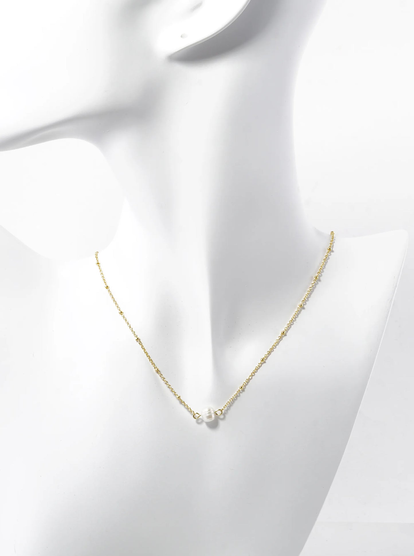 Freshwater-Pearl Pendant 18K-Gold-Dipped Necklace