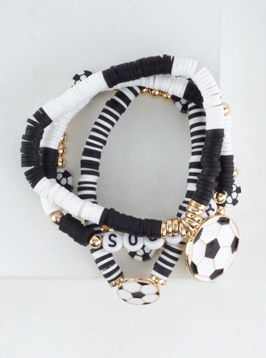 Soccer Multi-Strand Stretch Bracelet